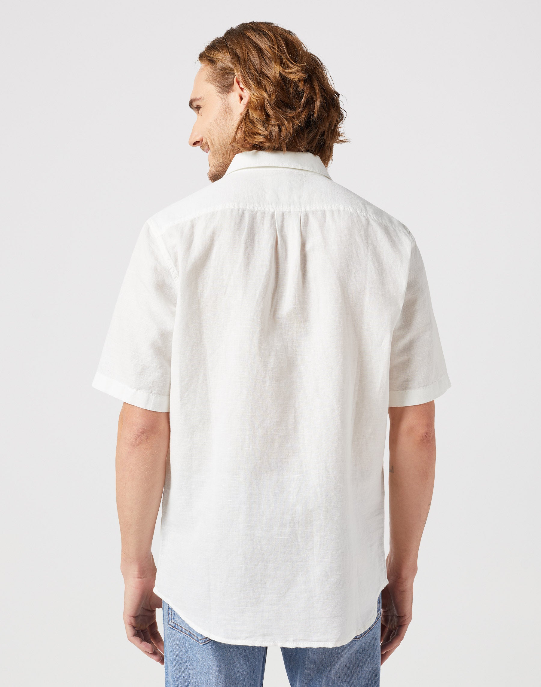 Camicia monotasche in camicie bianche usurate Wrangler   