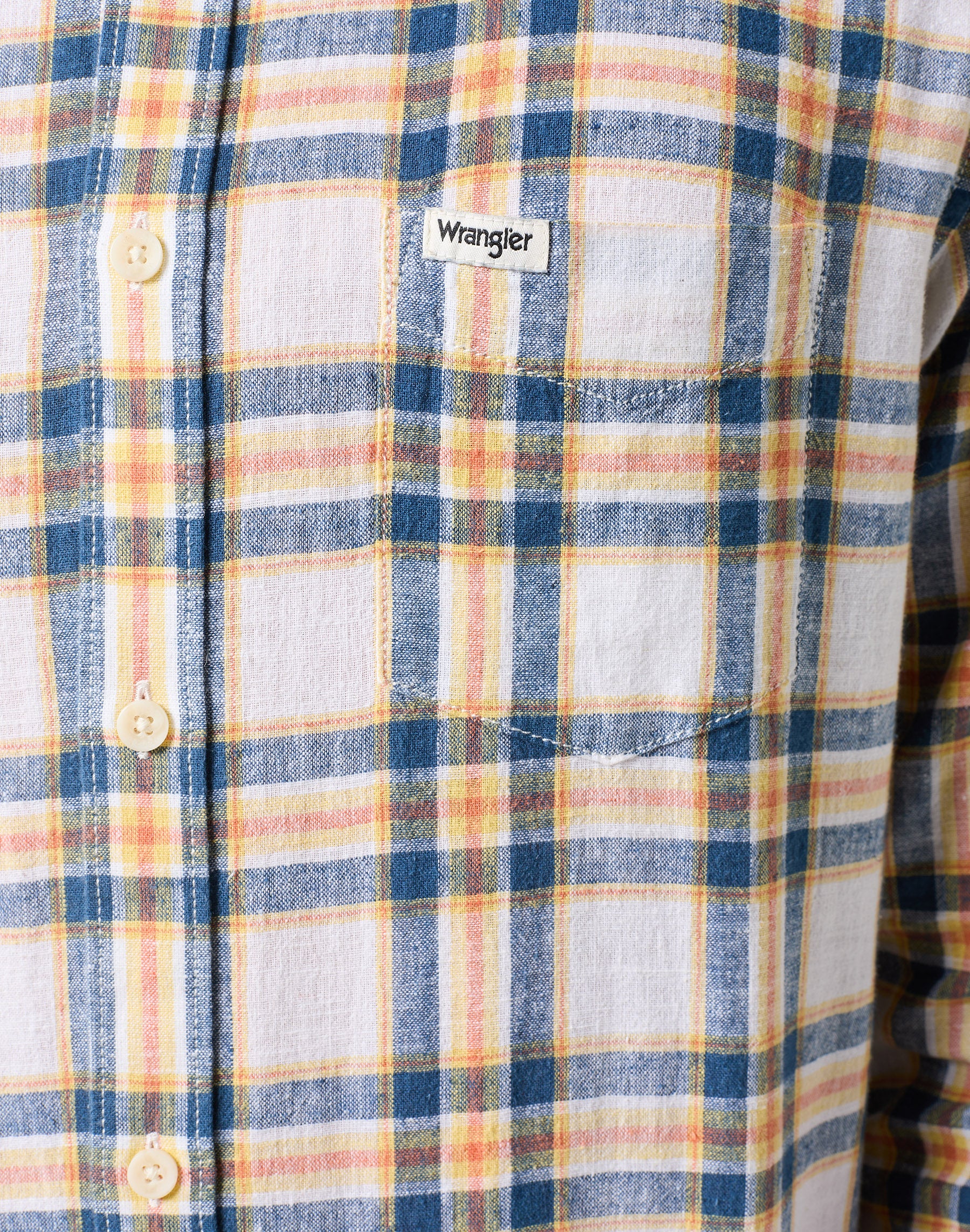 Camicia monotasche a maniche lunghe in bianco Camicie Wrangler   