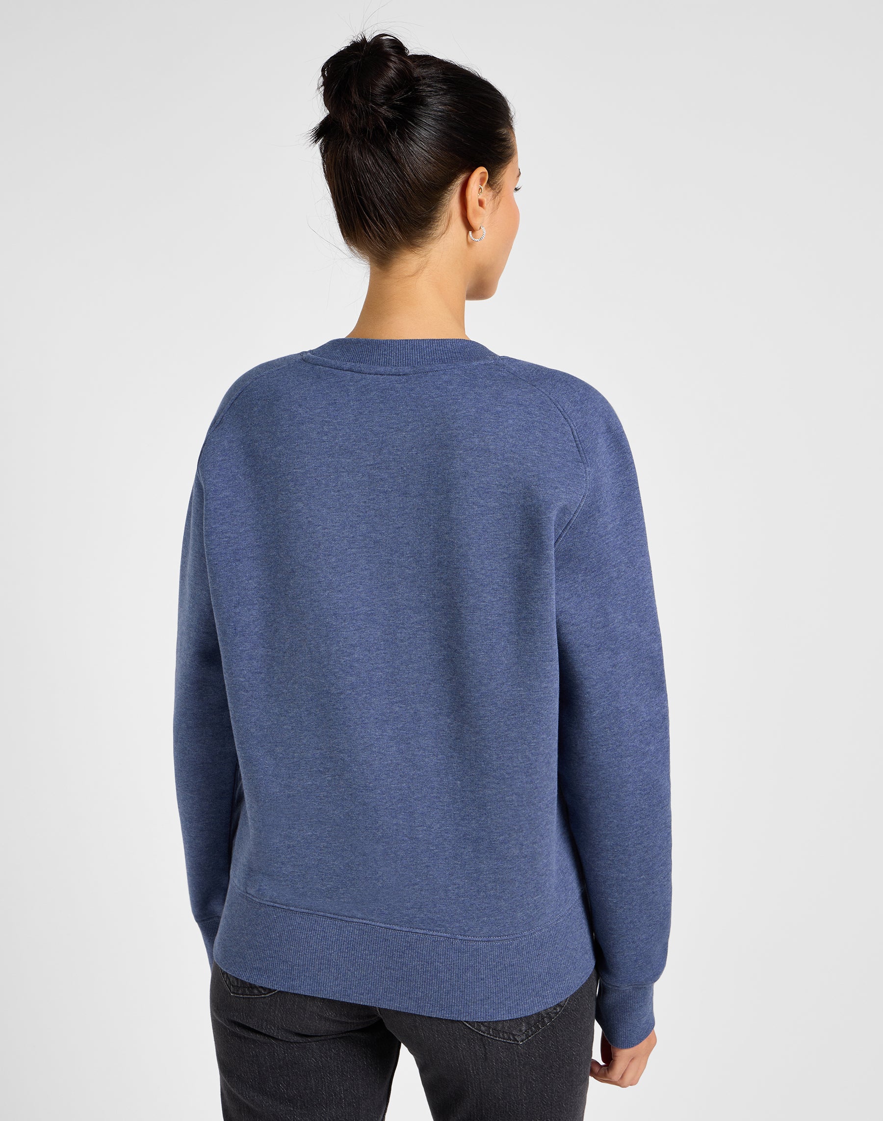 Maglione girocollo Raglan in Mood Indigo Heather Maglioni Lee   