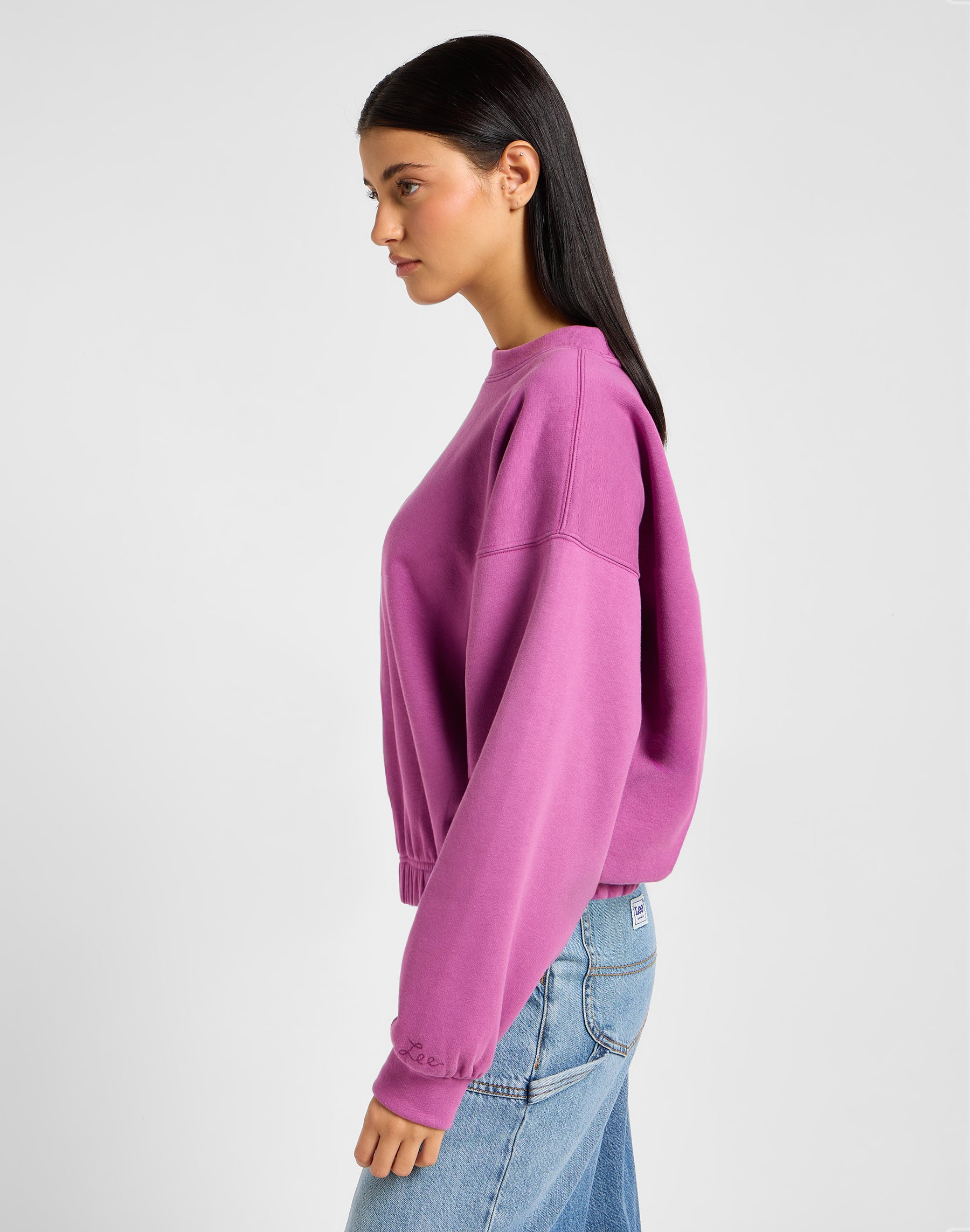 Felpa con dettaglio maniche in Lotus Sweatshirts Lee   