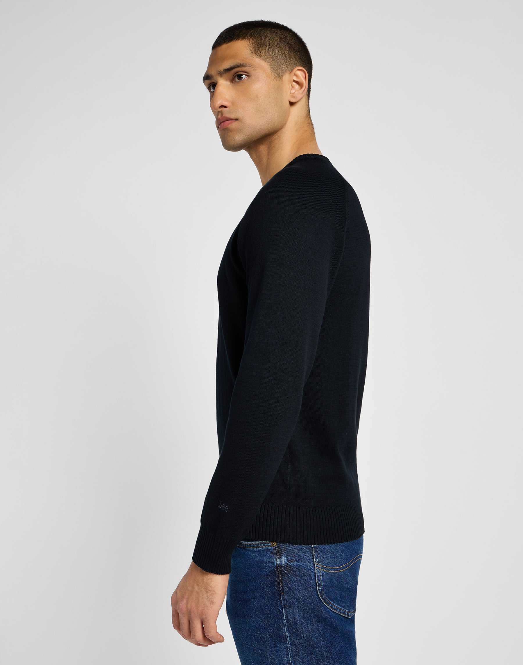 Maglione raglan Clean in felpe nere Lee   