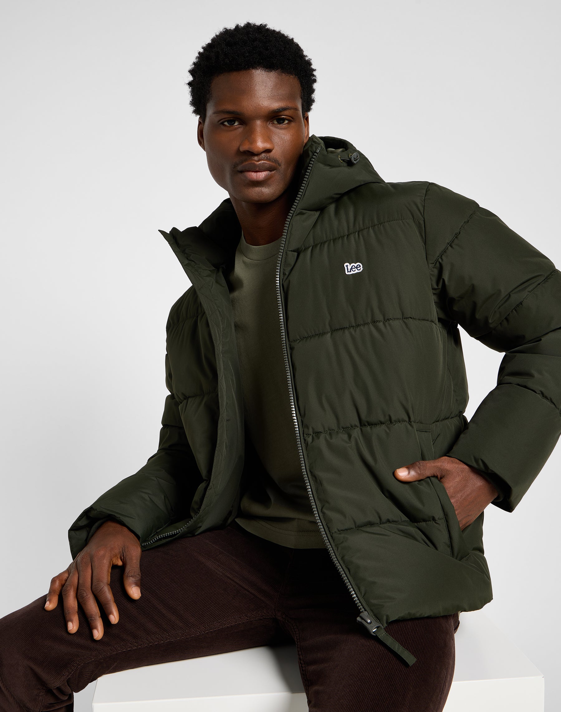 Giacca Puffer in Olive Night Jackets Lee   