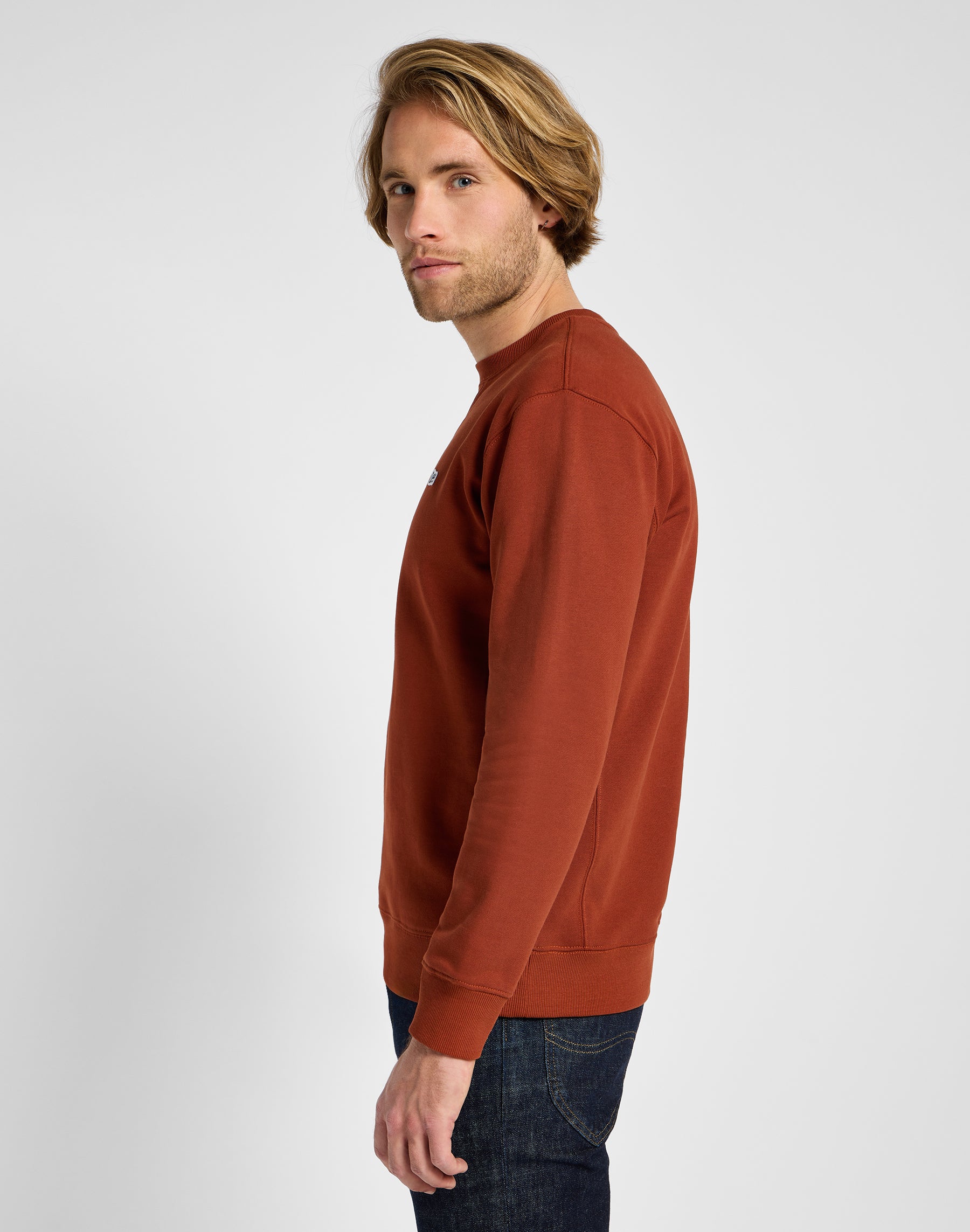 Maglione girocollo a tinta unita in felpe Sweet Maple Lee   