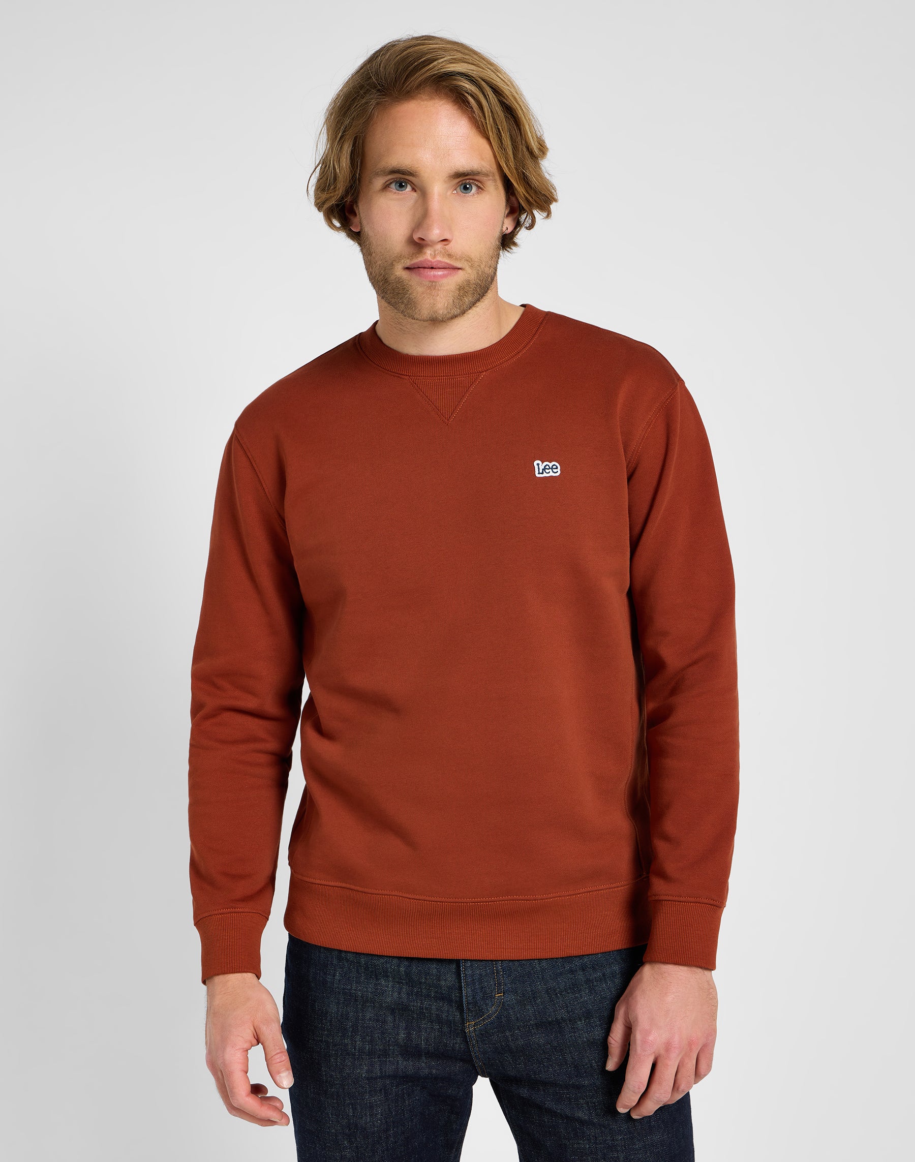 Maglione girocollo a tinta unita in felpe Sweet Maple Lee   