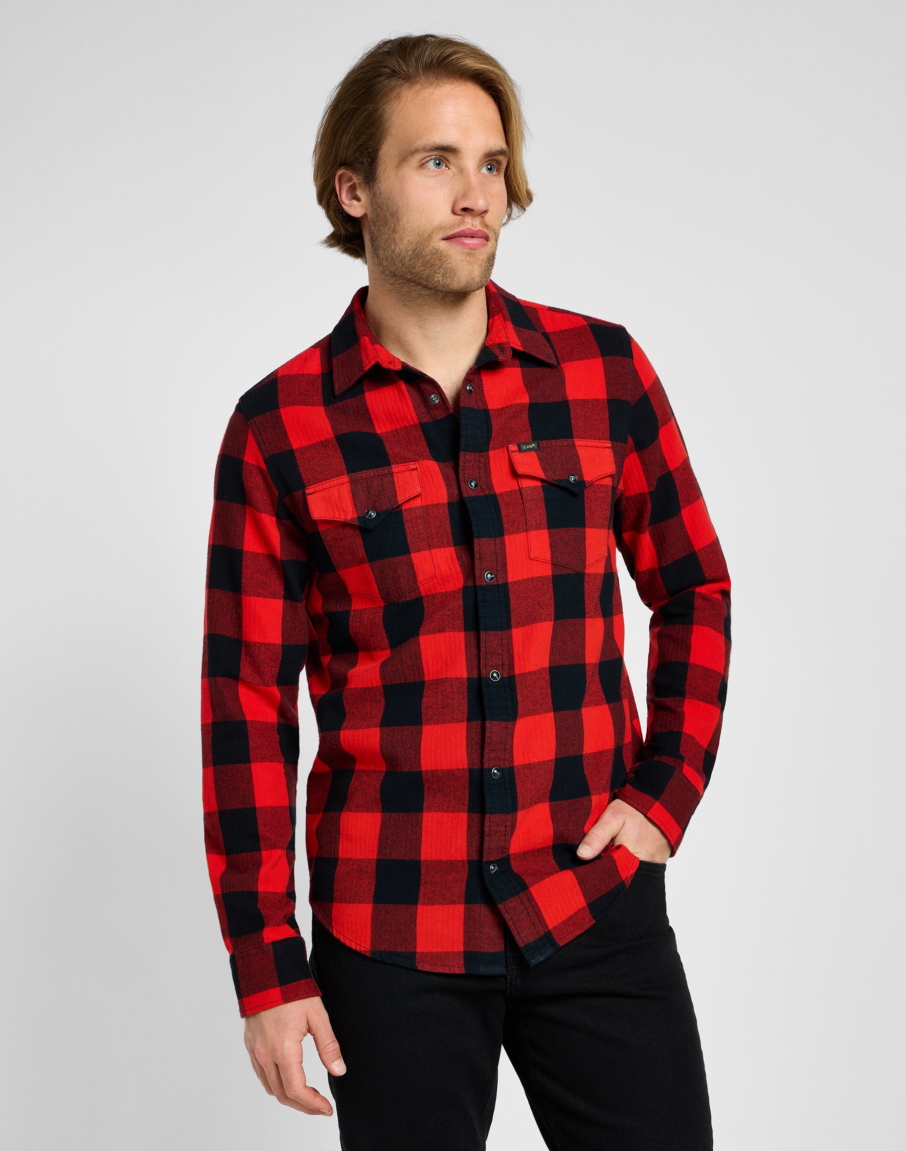 Western Camicia pulita in vera camicia rossa Lee   