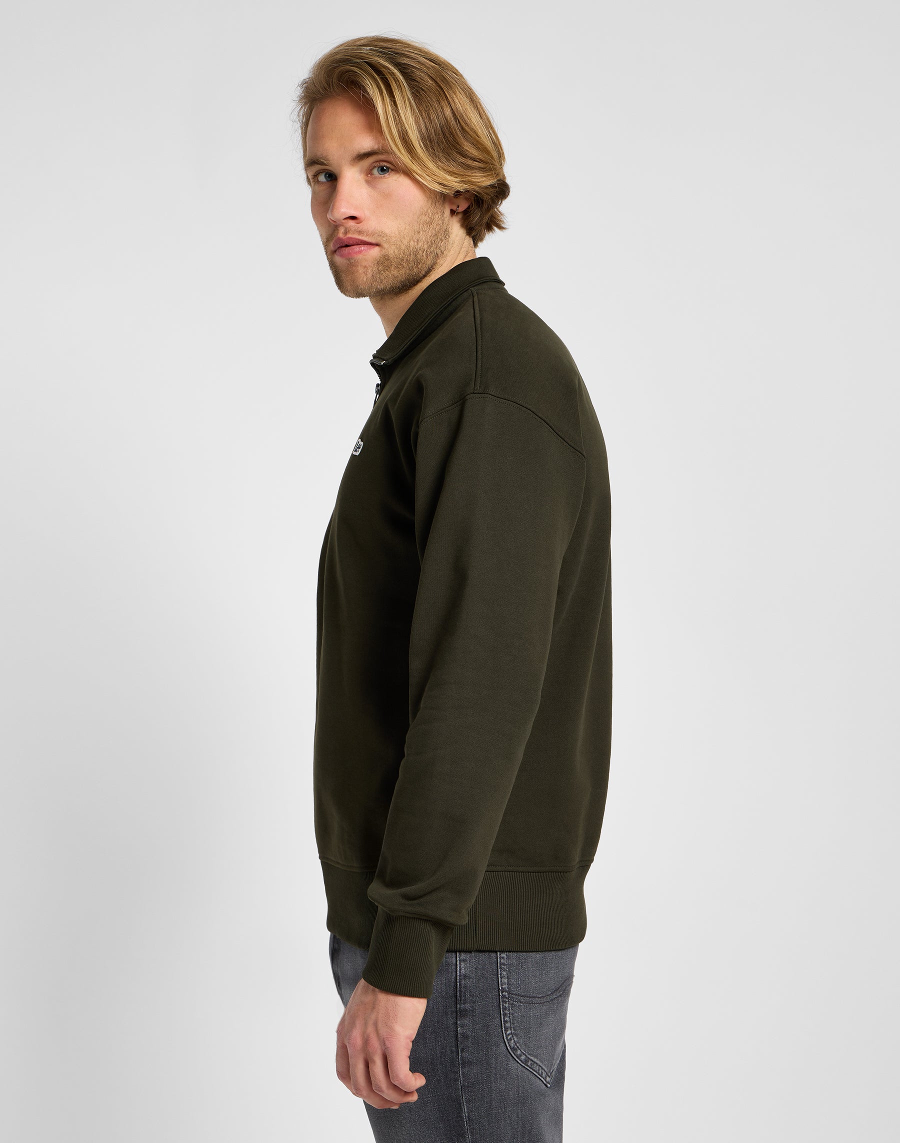 Maglione con mezza zip in felpe notturne Olive Lee   