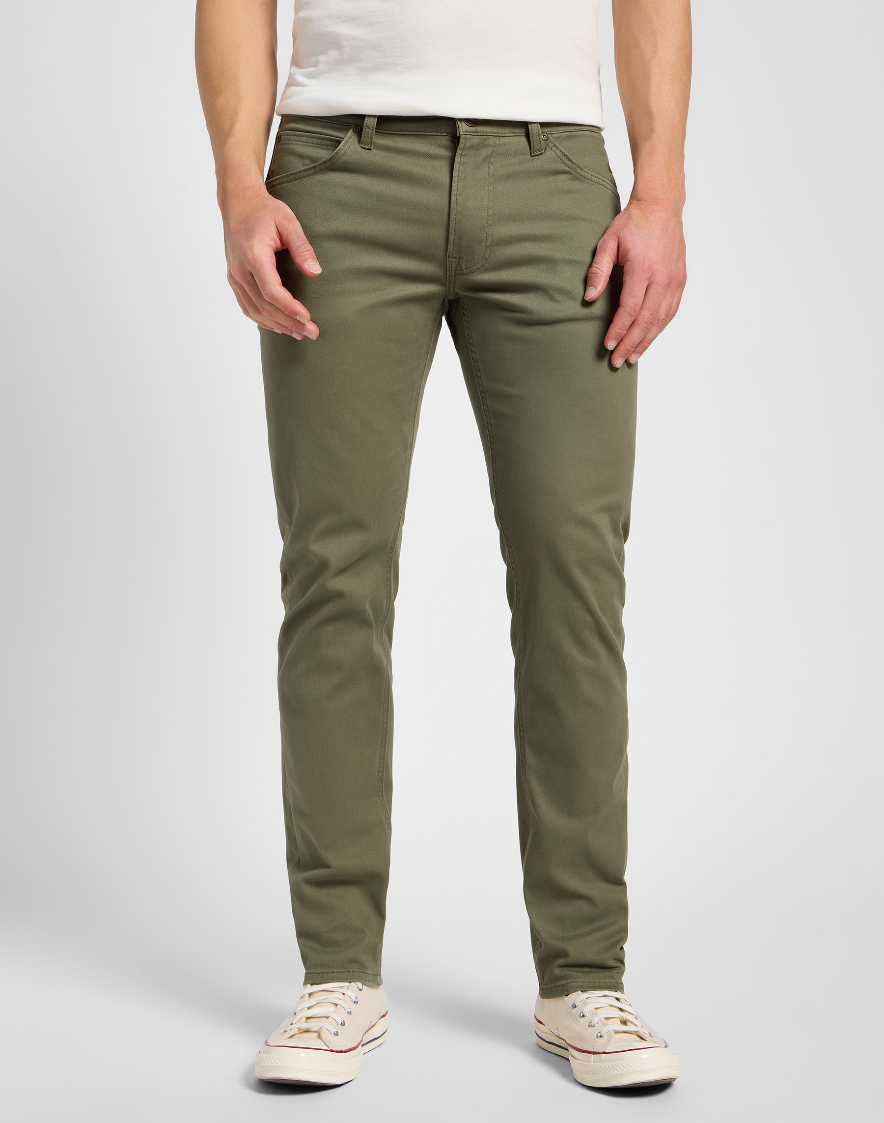 Pantaloni Daren Zip Fly in verde Mercantile Lee   