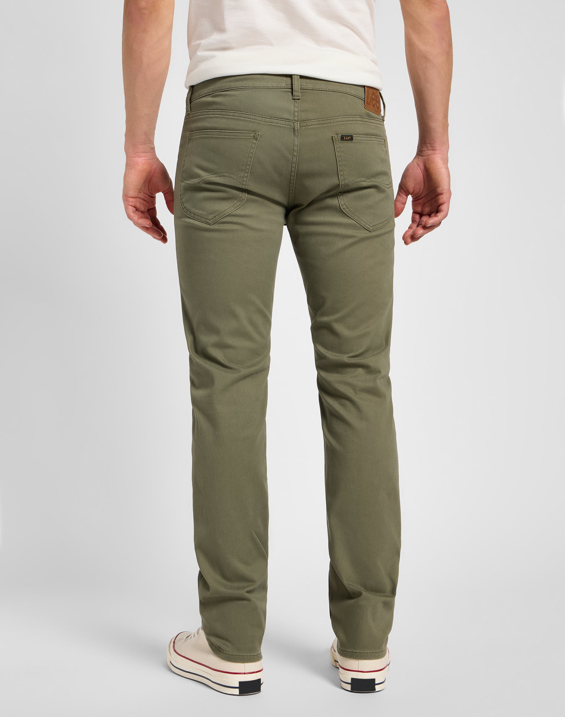 Pantaloni Daren Zip Fly in verde Mercantile Lee   