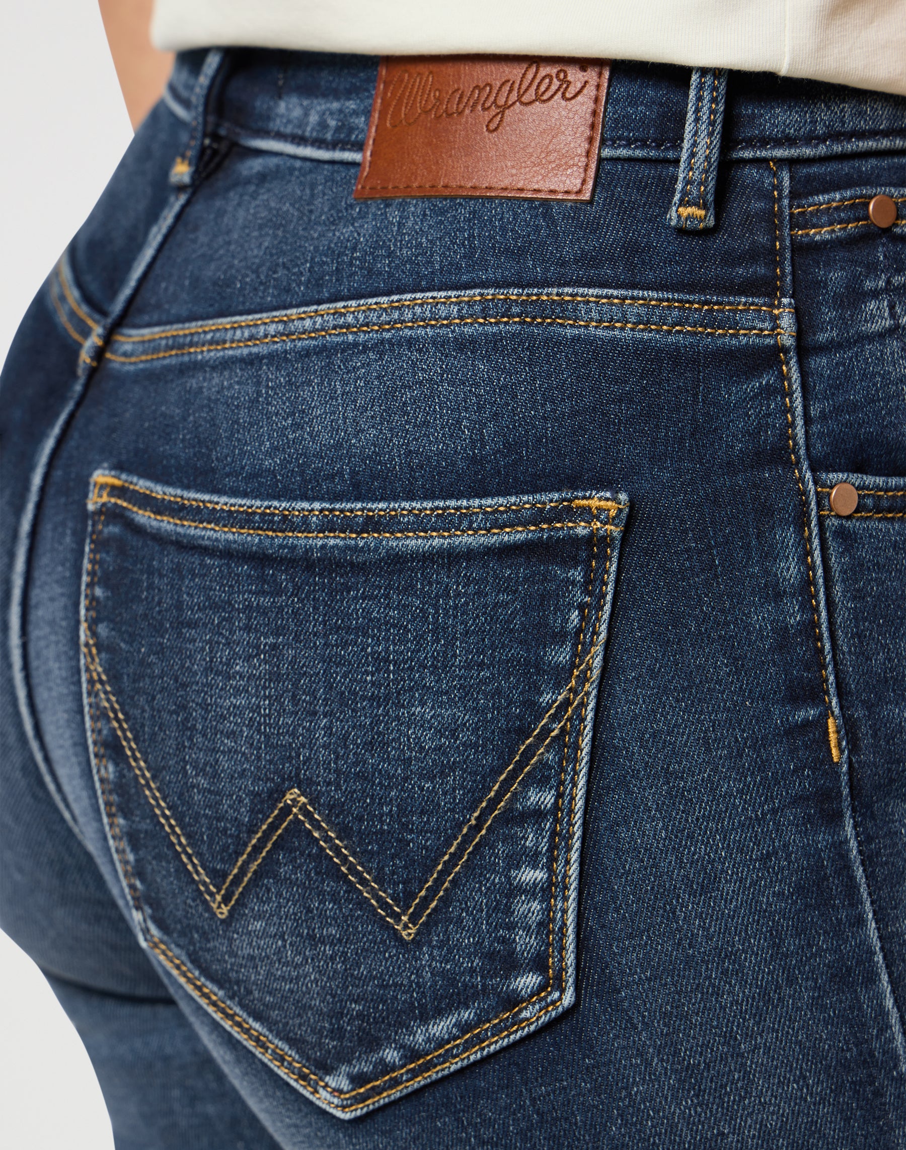 Jeans Wrangler High Skinny in Harmony Blues   