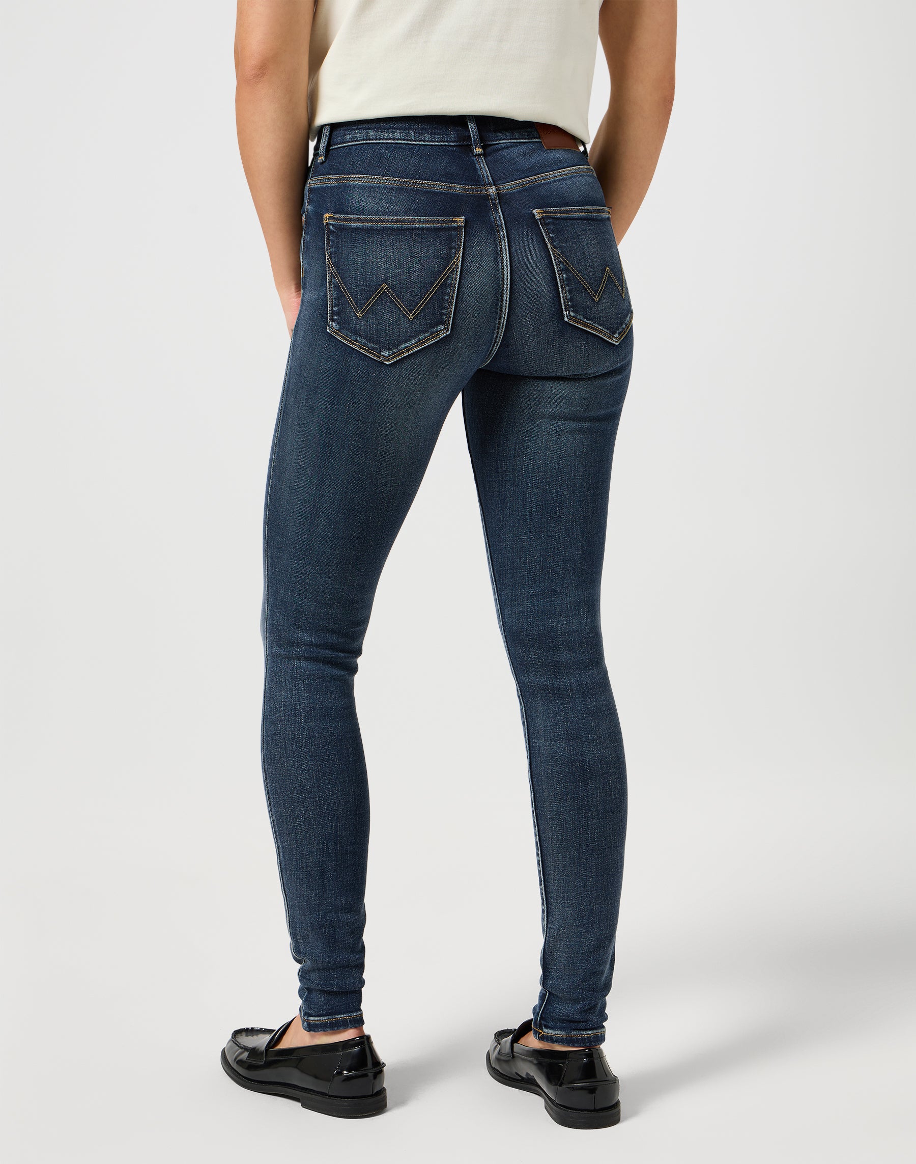 Jeans Wrangler High Skinny in Harmony Blues   