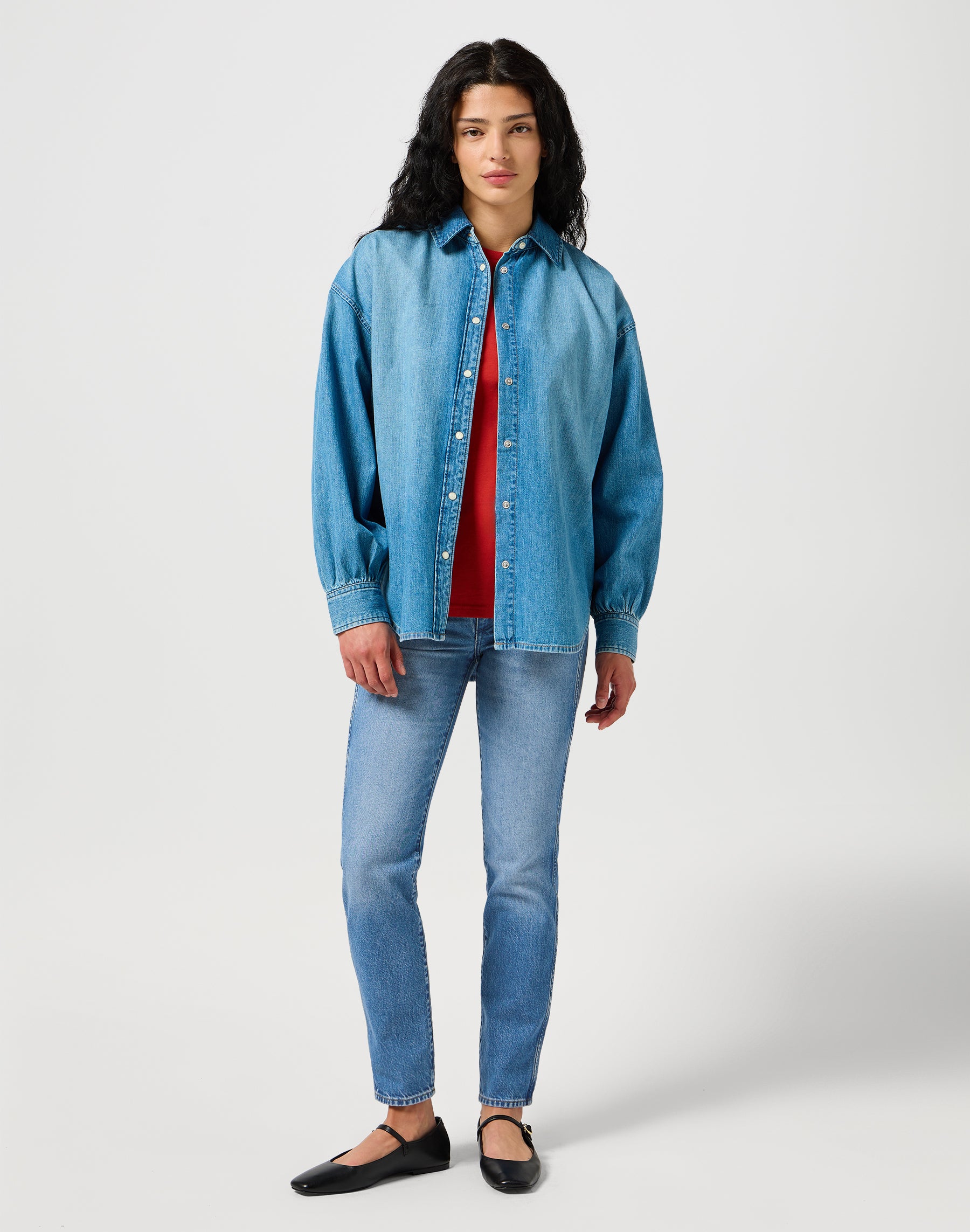 Piper in jeans blu oceano Wrangler   