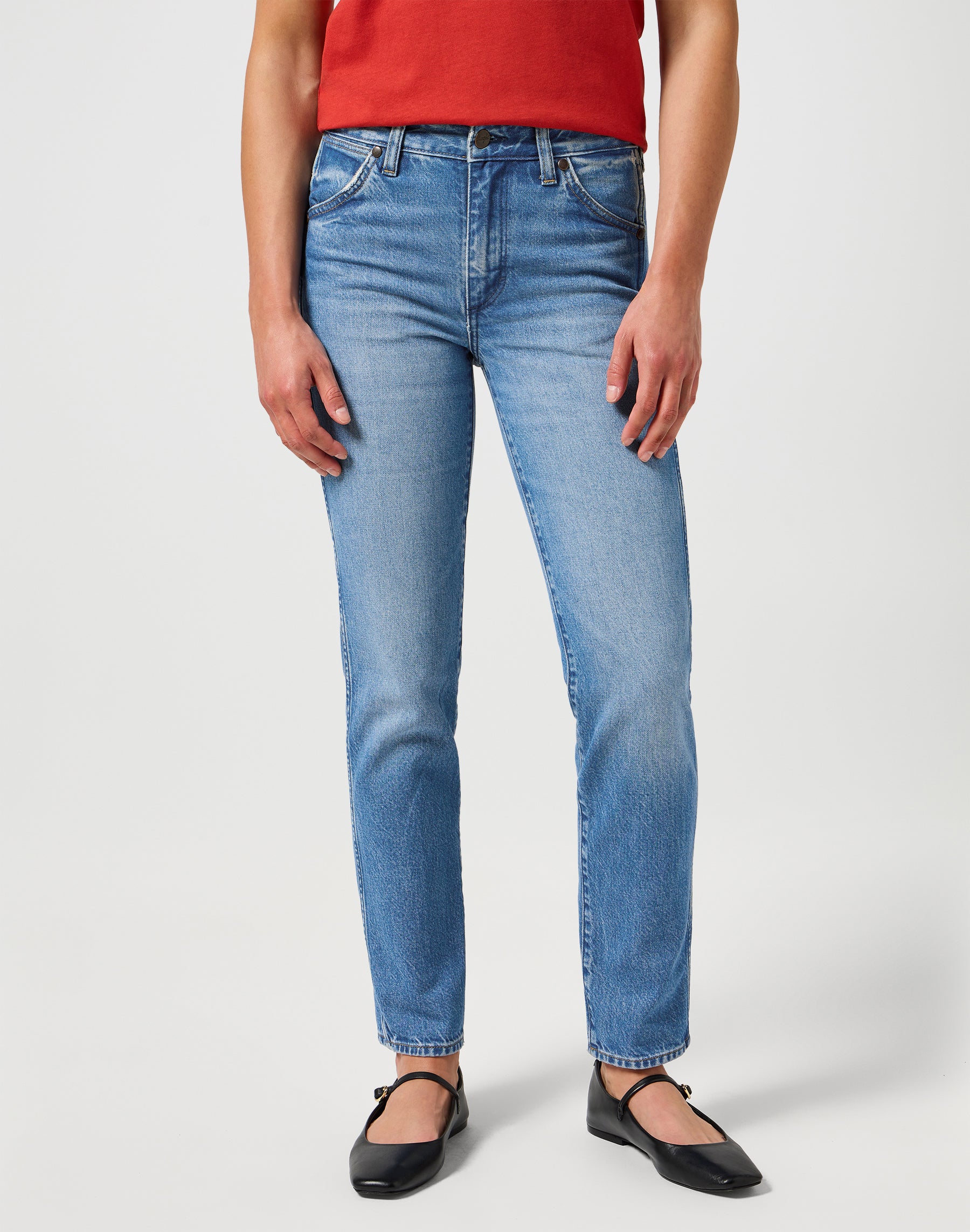 Piper in jeans blu oceano Wrangler   