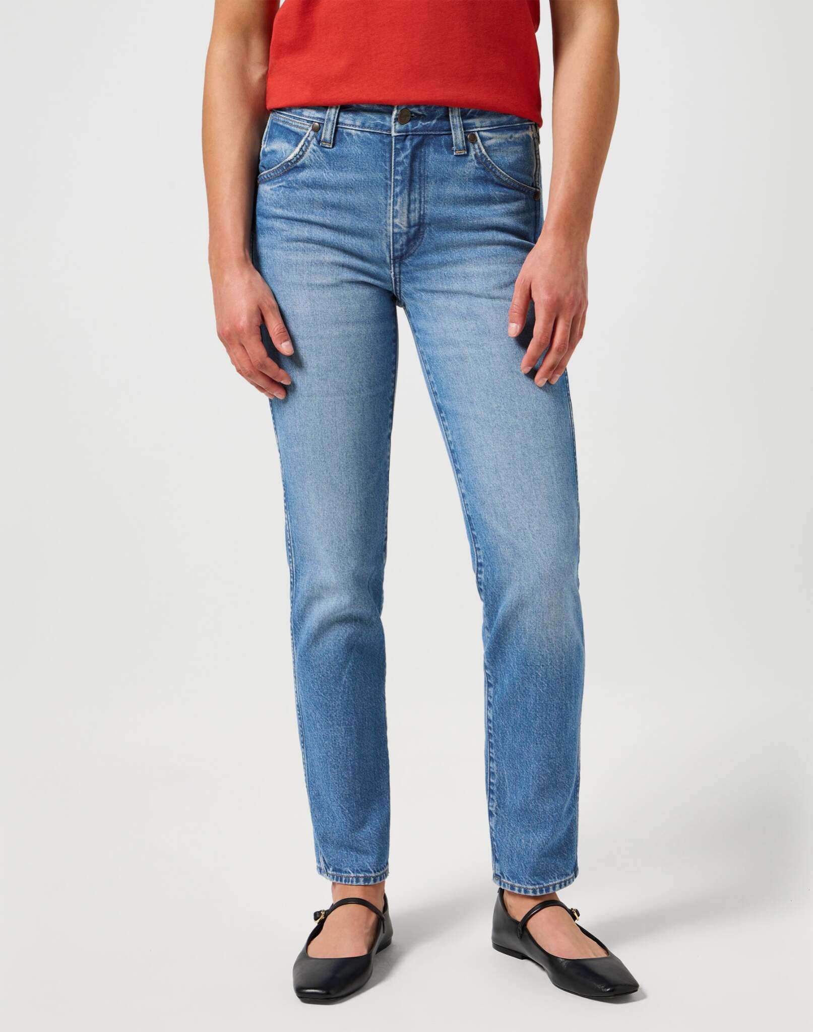 Piper in jeans blu oceano Wrangler   