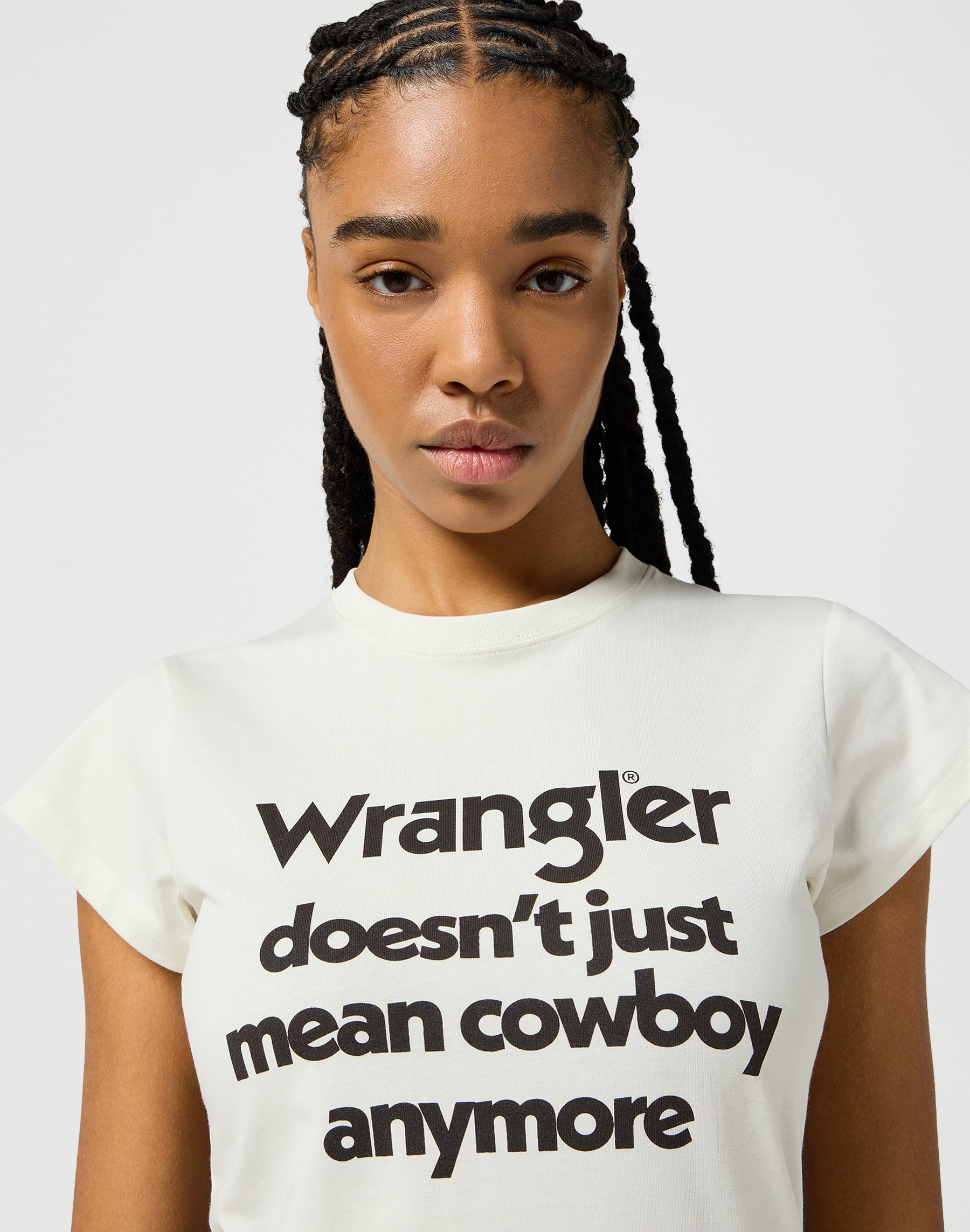 Maglietta Shrunken Band in T-shirt bianca vintage Wrangler   