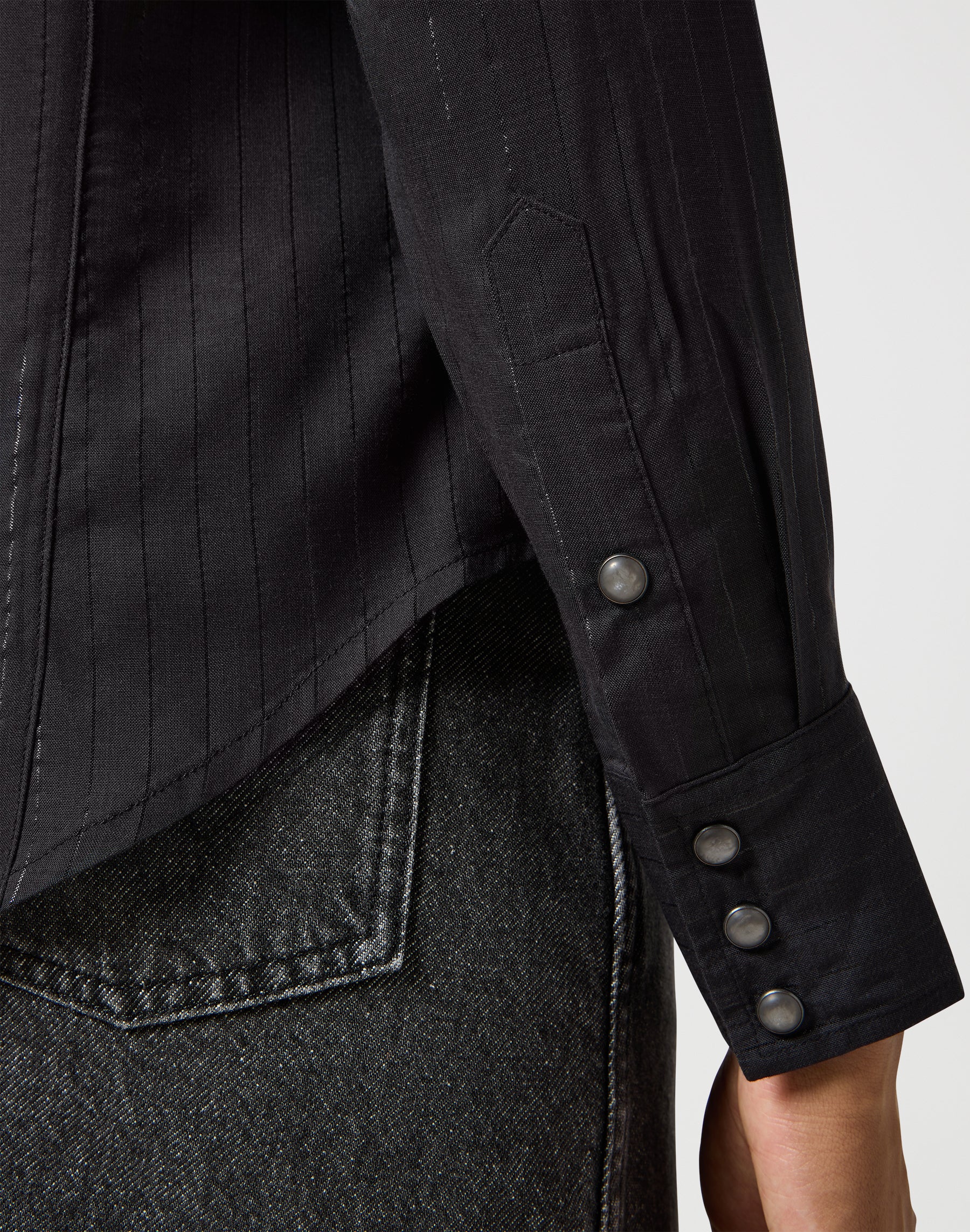 Western Camicia slim in nero Camicie Wrangler   