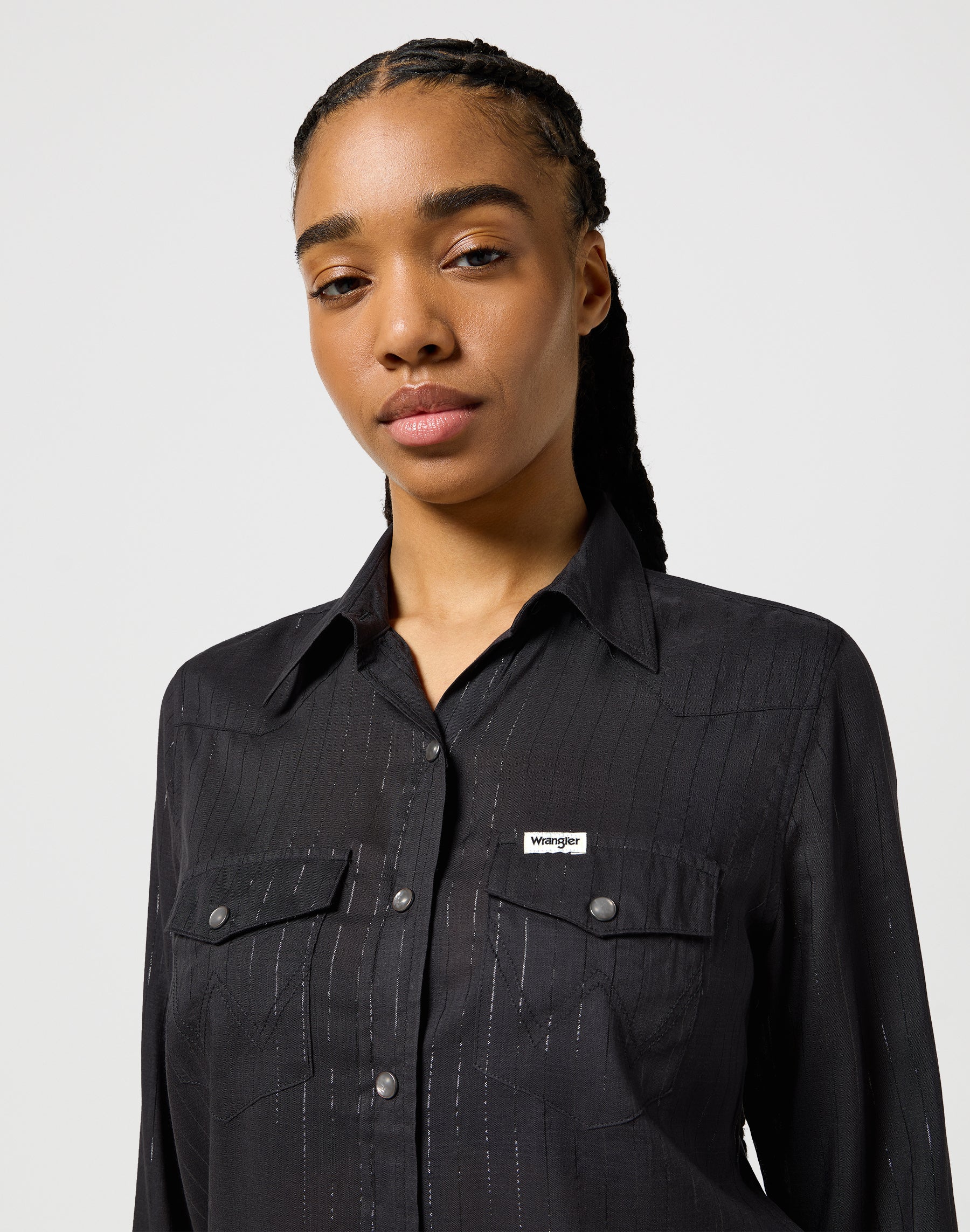 Western Camicia slim in nero Camicie Wrangler   