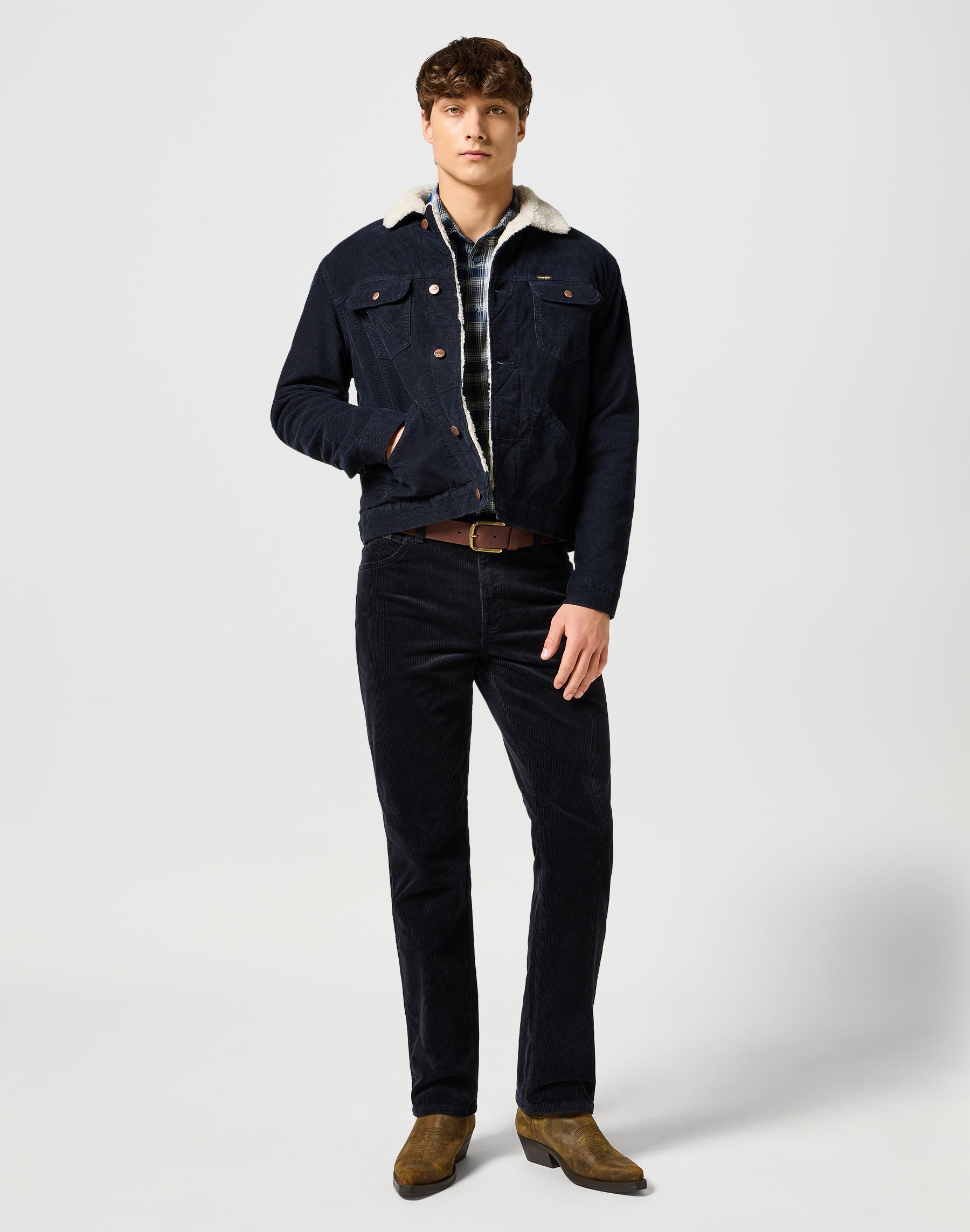 Camicia indaco monotasche in navy Camicie Wrangler   