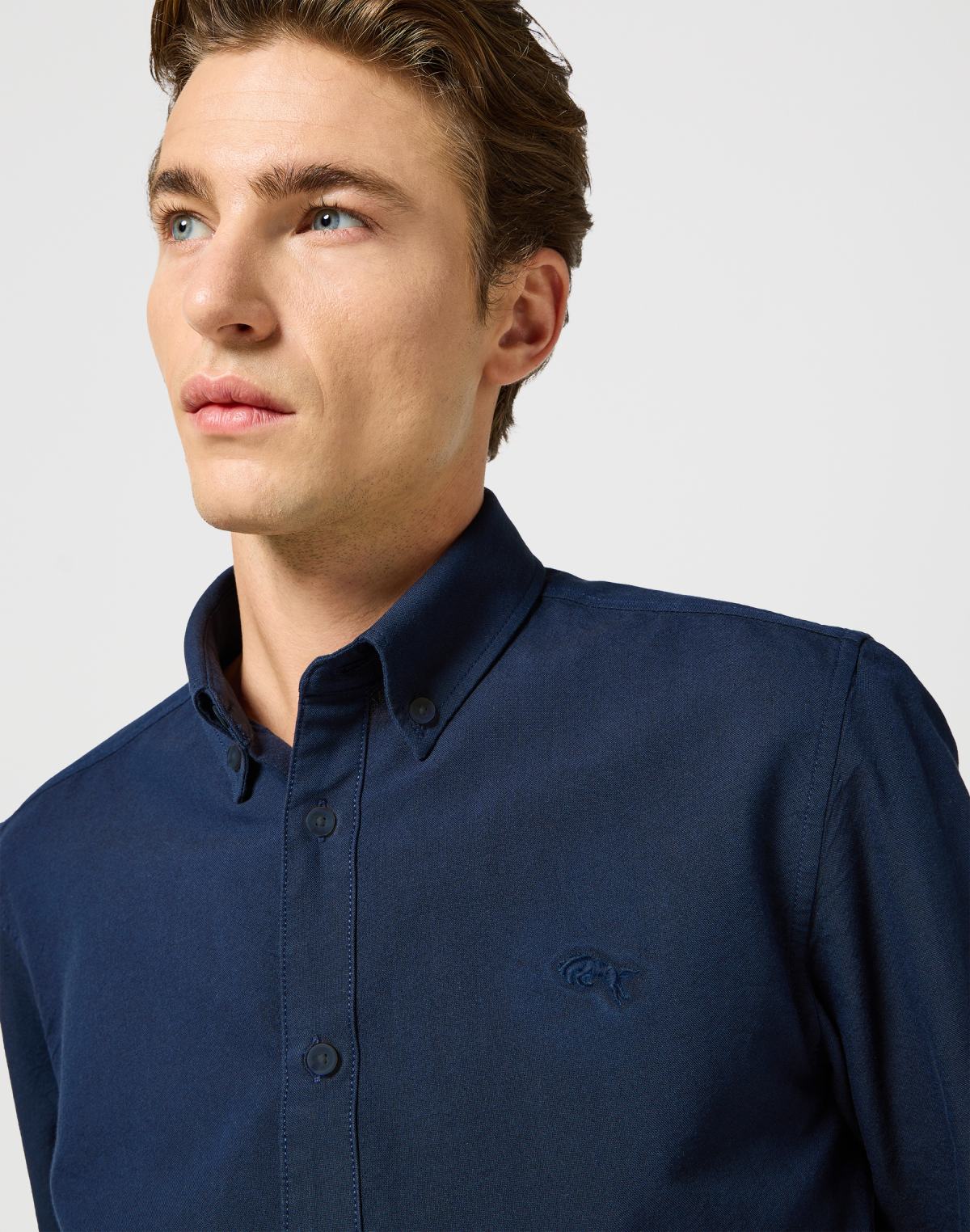 Camicia Oxford in camicie Wrangler Navy scuro   