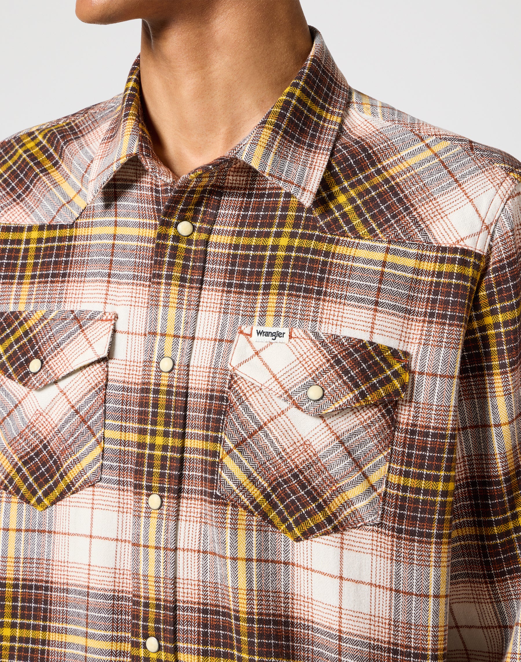 Western Camicia in camicie pan di zenzero Wrangler   