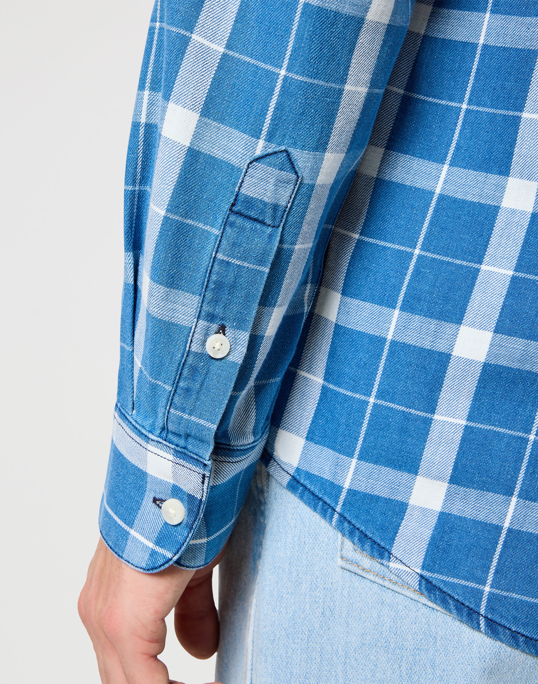 Camicia monotasche in blu indaco Camicie Wrangler   