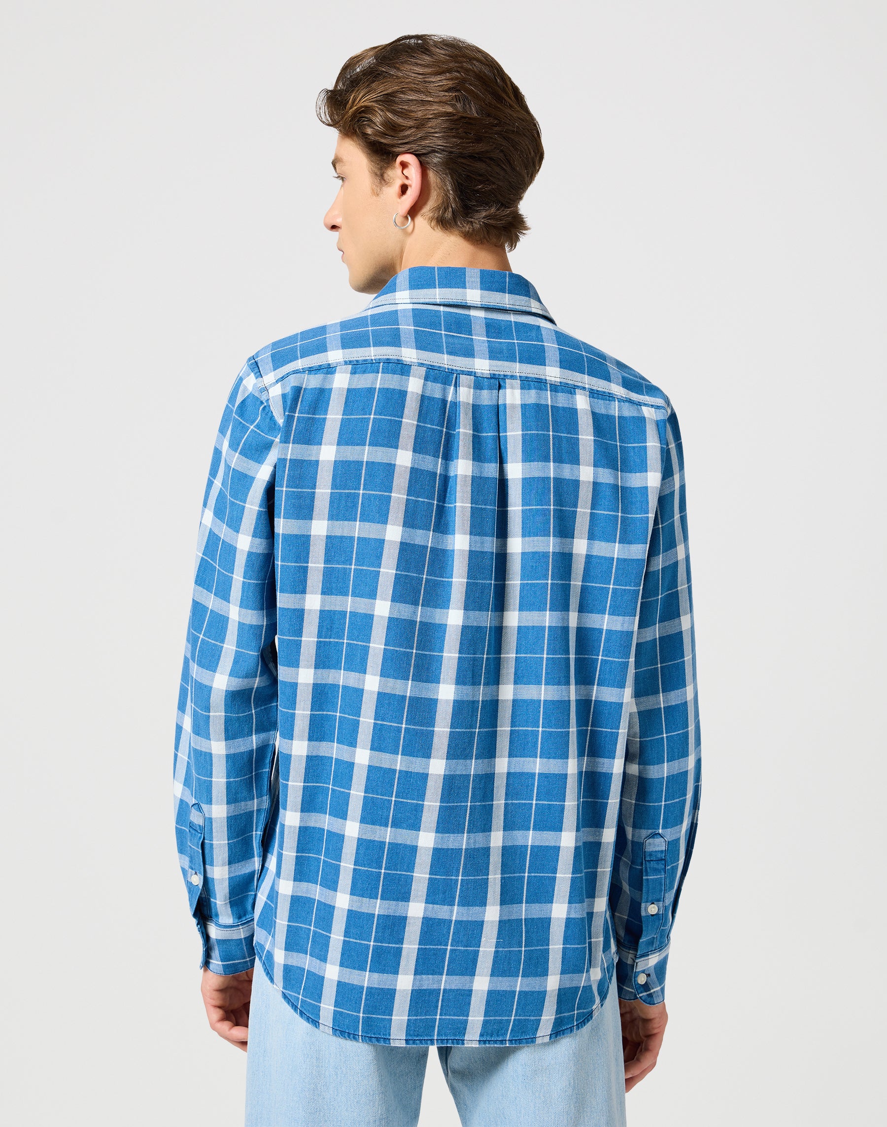 Camicia monotasche in blu indaco Camicie Wrangler   