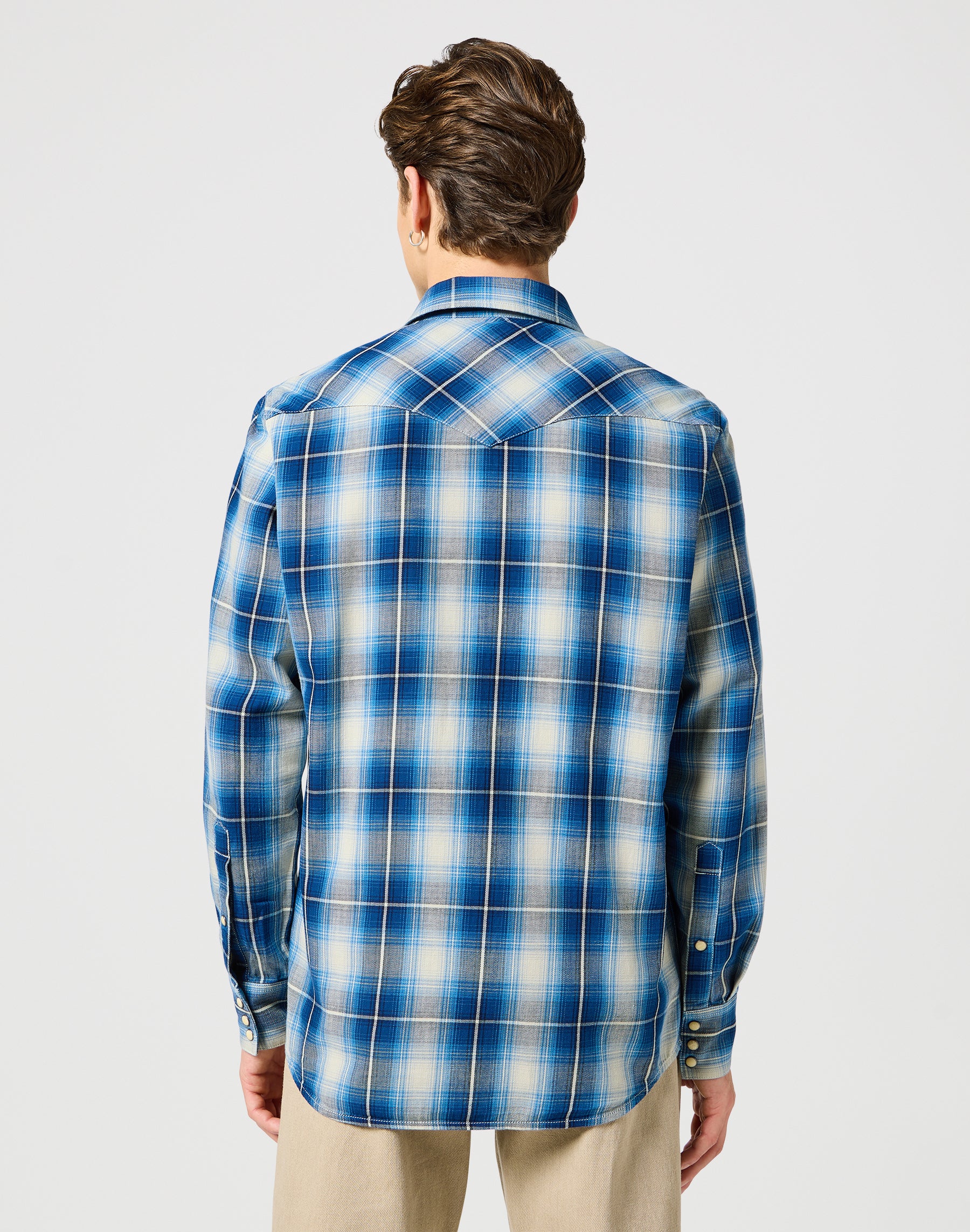 Western Camicia in Buffalo Indigo Camicie Wrangler   