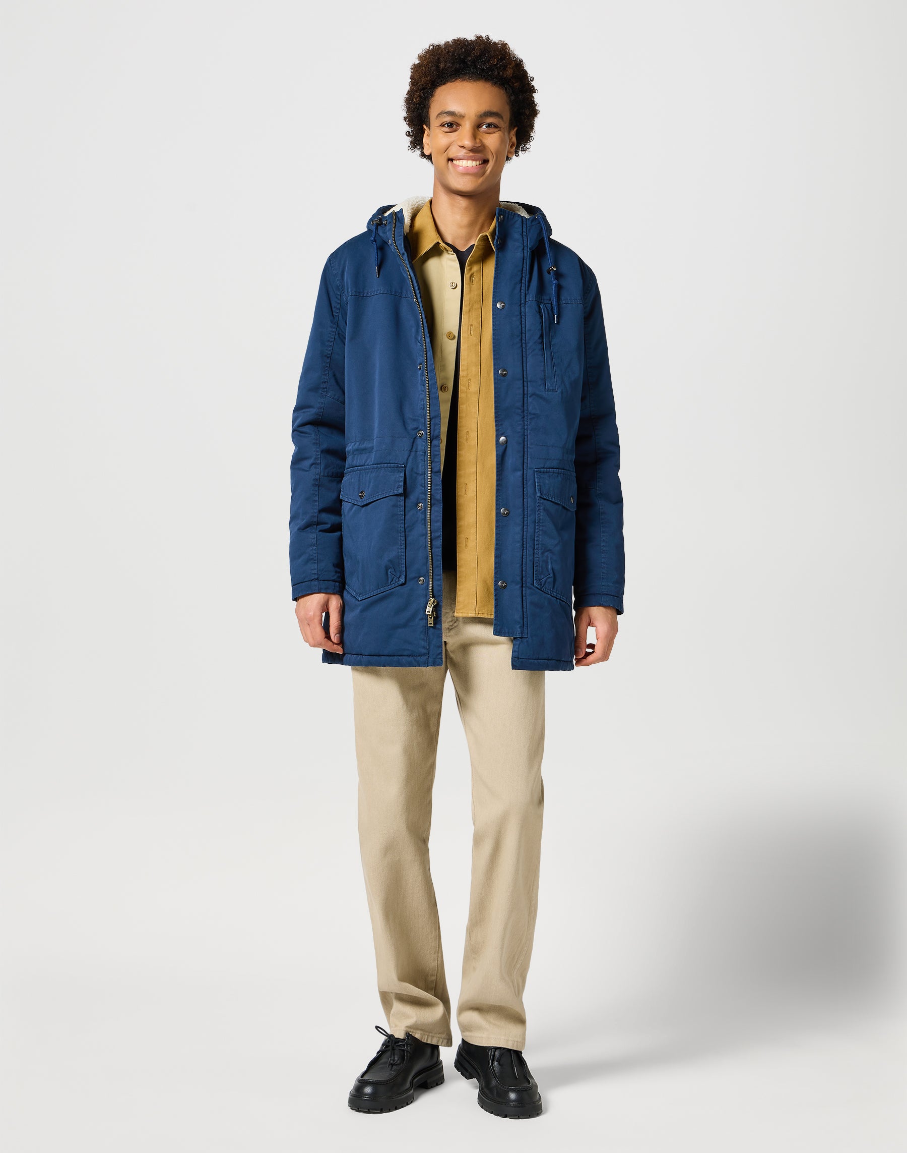 Giacca Puffer Pesante in Navy Giacche Wrangler   