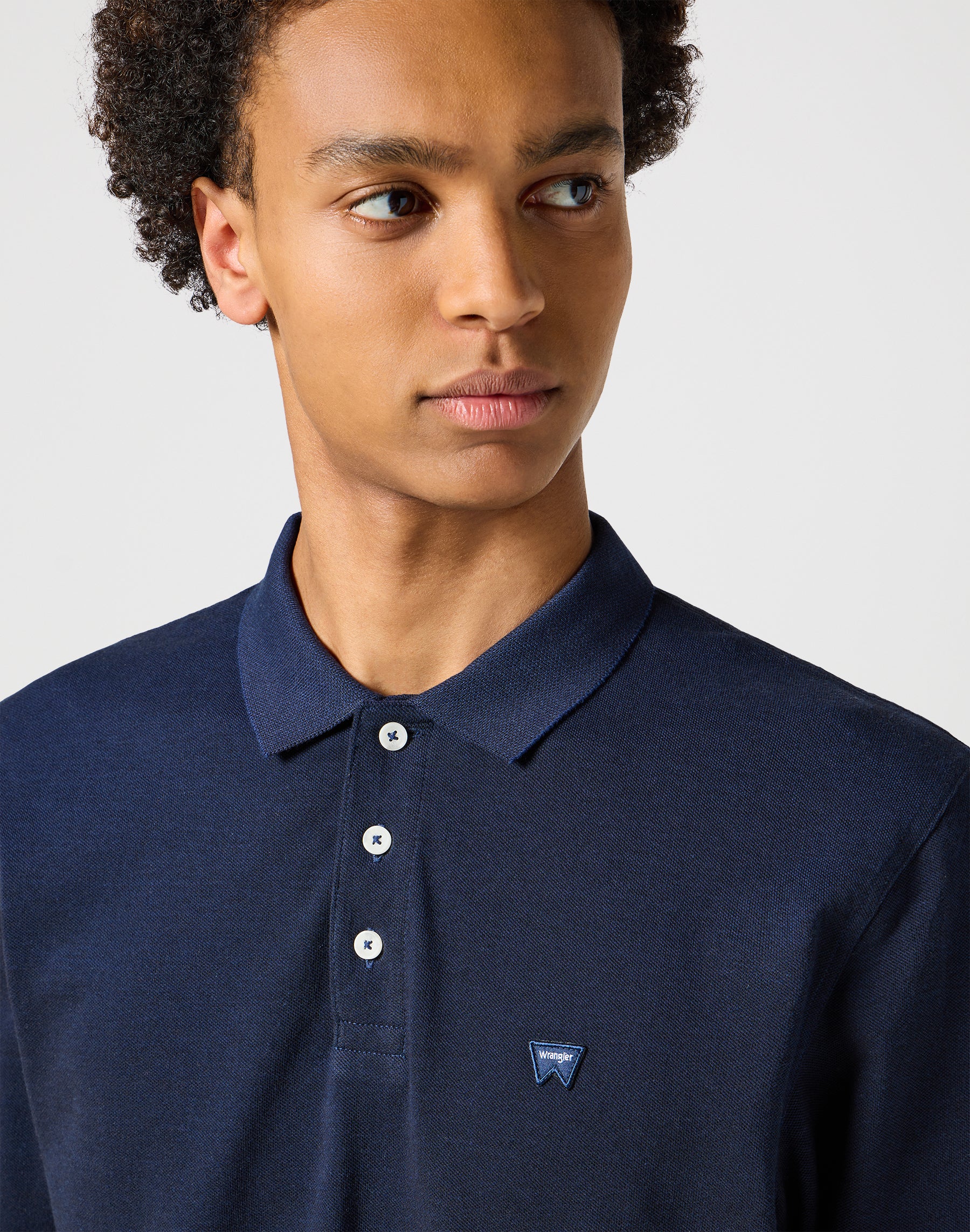 Polo a maniche lunghe Refined in Polo Wrangler Navy   