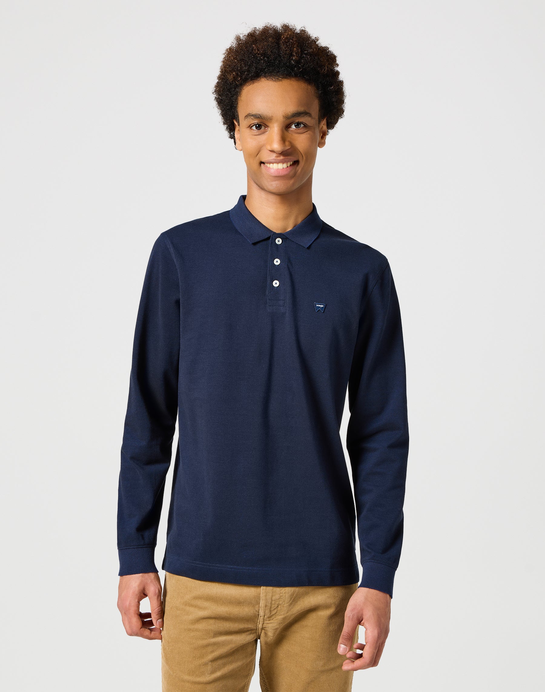 Polo a maniche lunghe Refined in Polo Wrangler Navy   