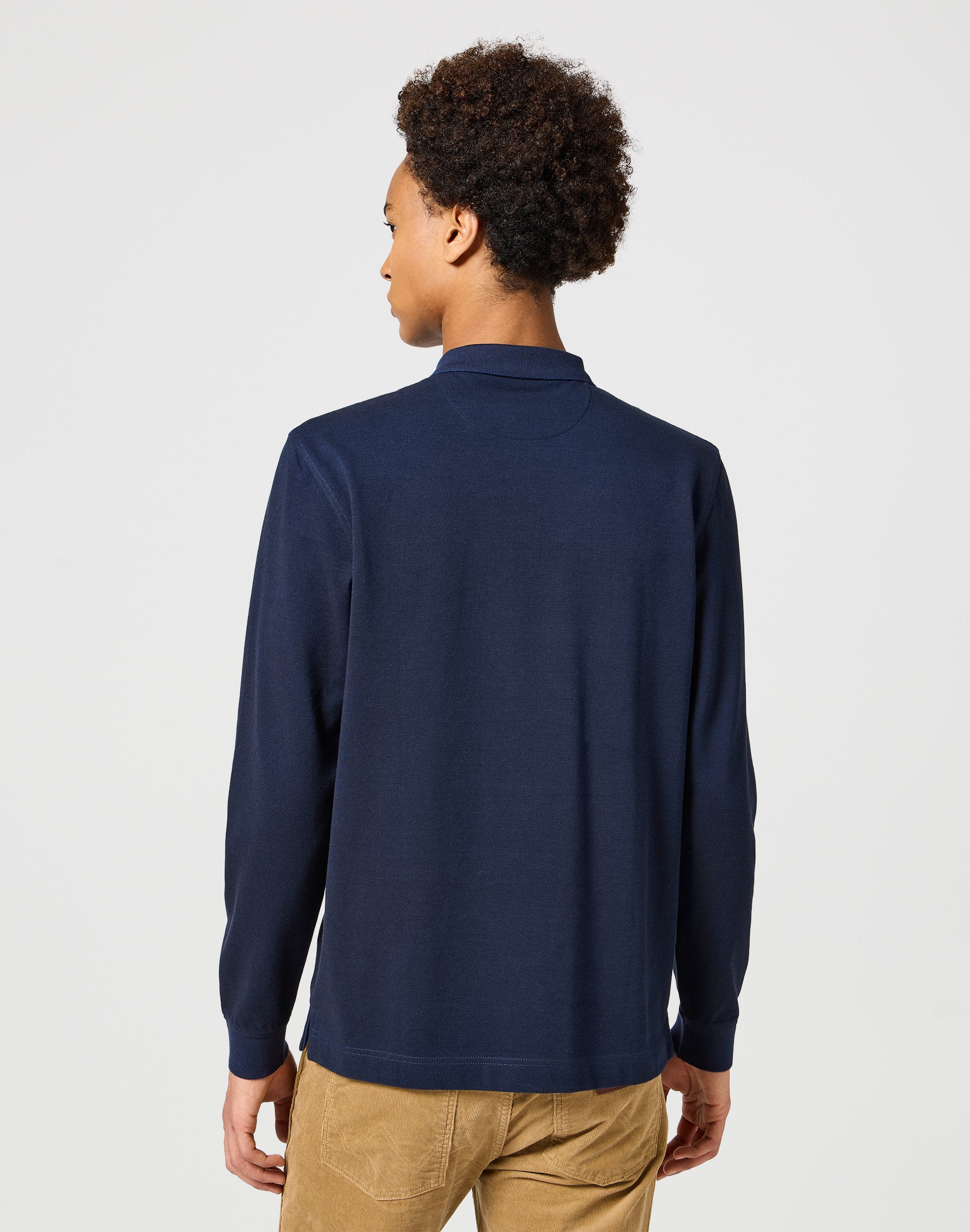 Polo a maniche lunghe Refined in Polo Wrangler Navy   