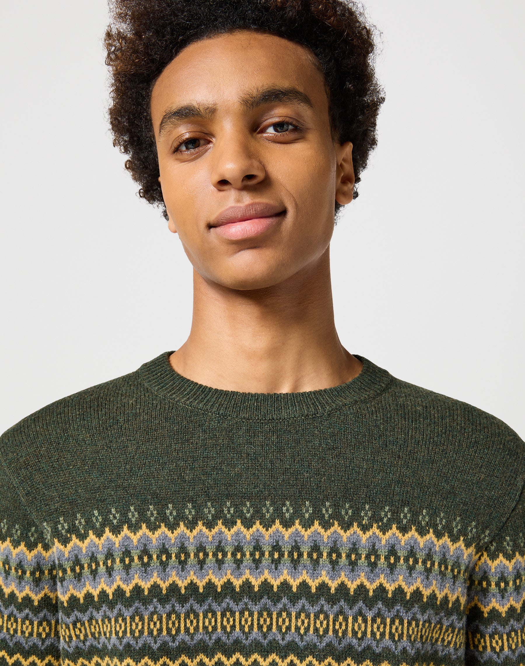 Maglioni Maglione Fairisle in verde Wrangler   