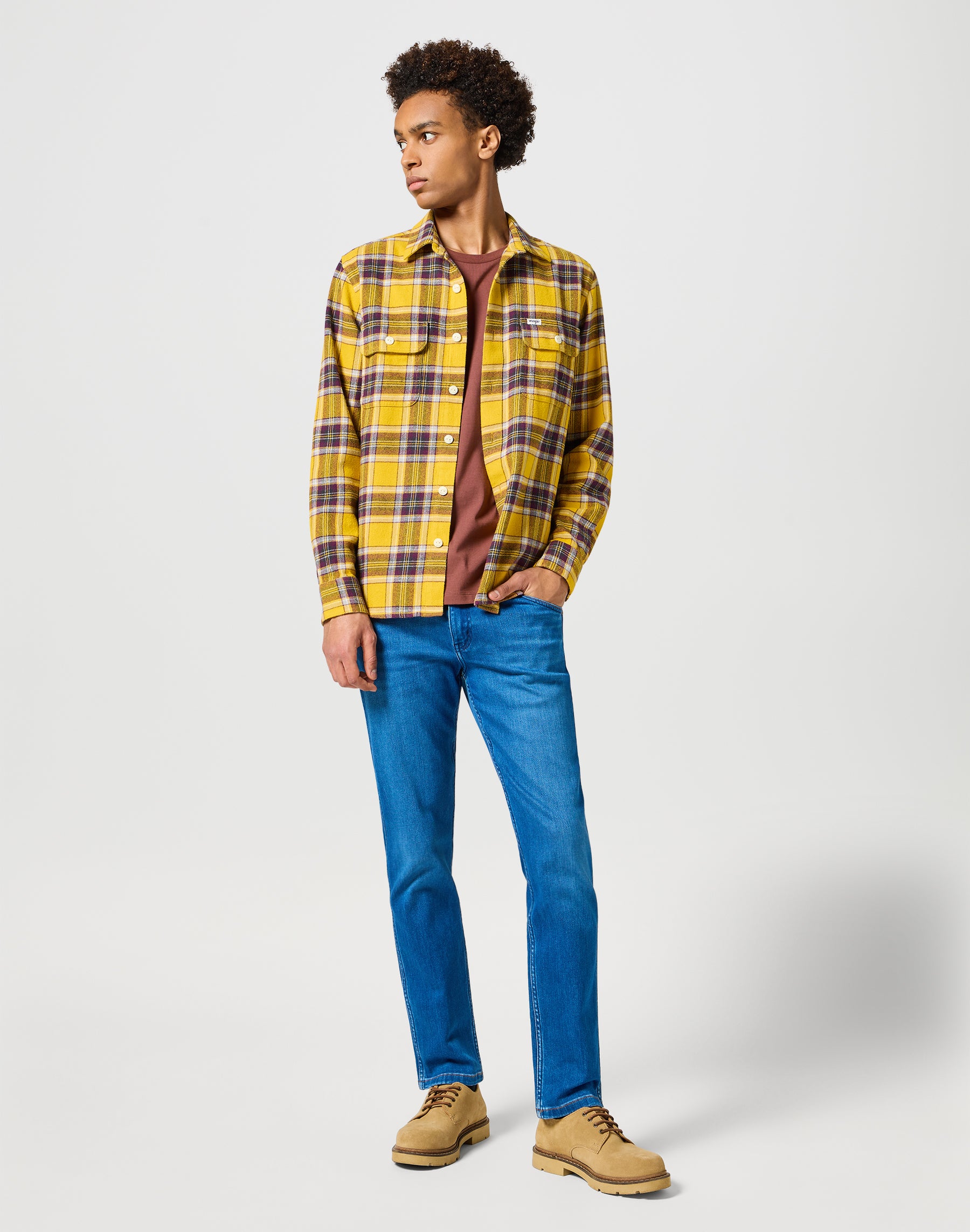 Camicia a due tasche in giallo Camicie Wrangler   