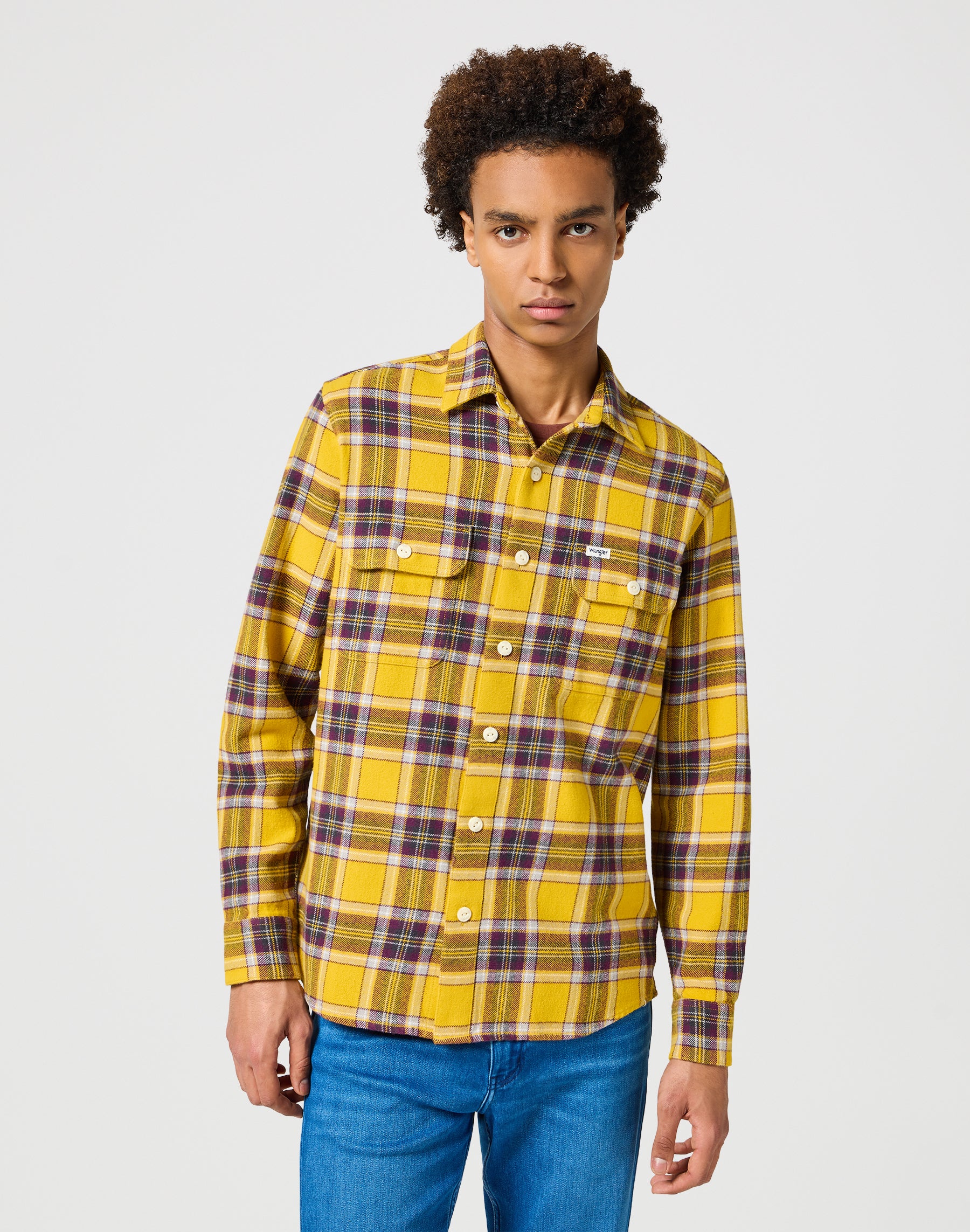 Camicia a due tasche in giallo Camicie Wrangler   