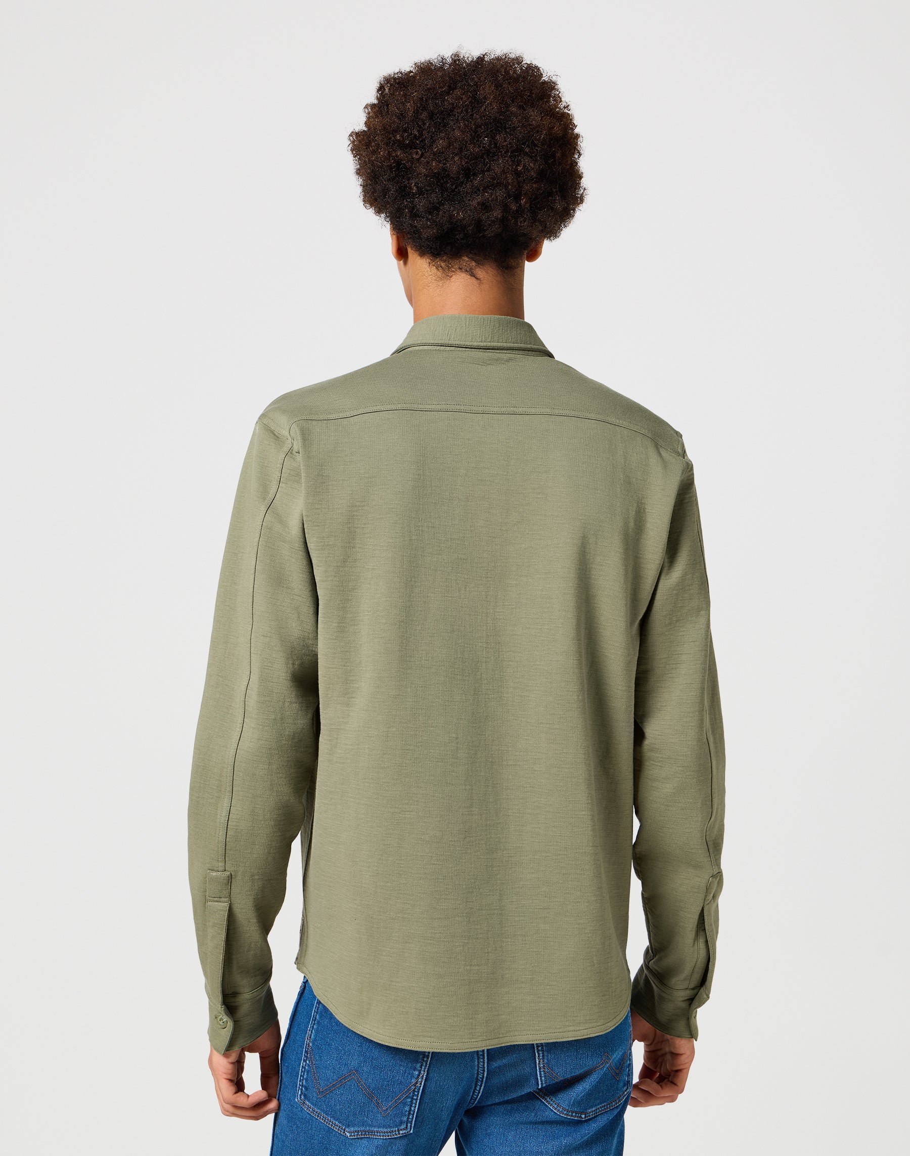 Polo utility a maniche lunghe in Dusty Olive Polo Wrangler   