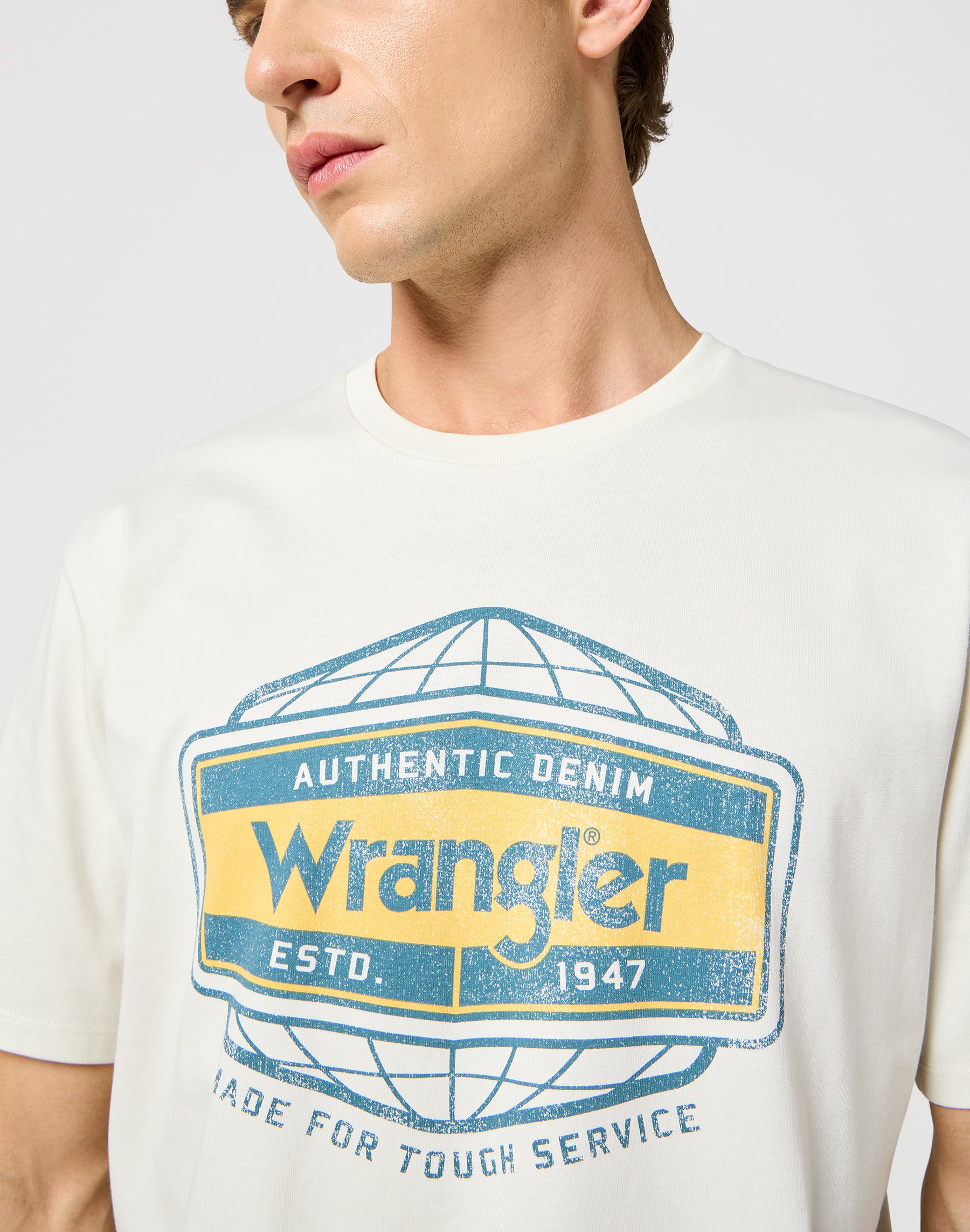 Maglietta Americana in bianco vintage Magliette Wrangler   