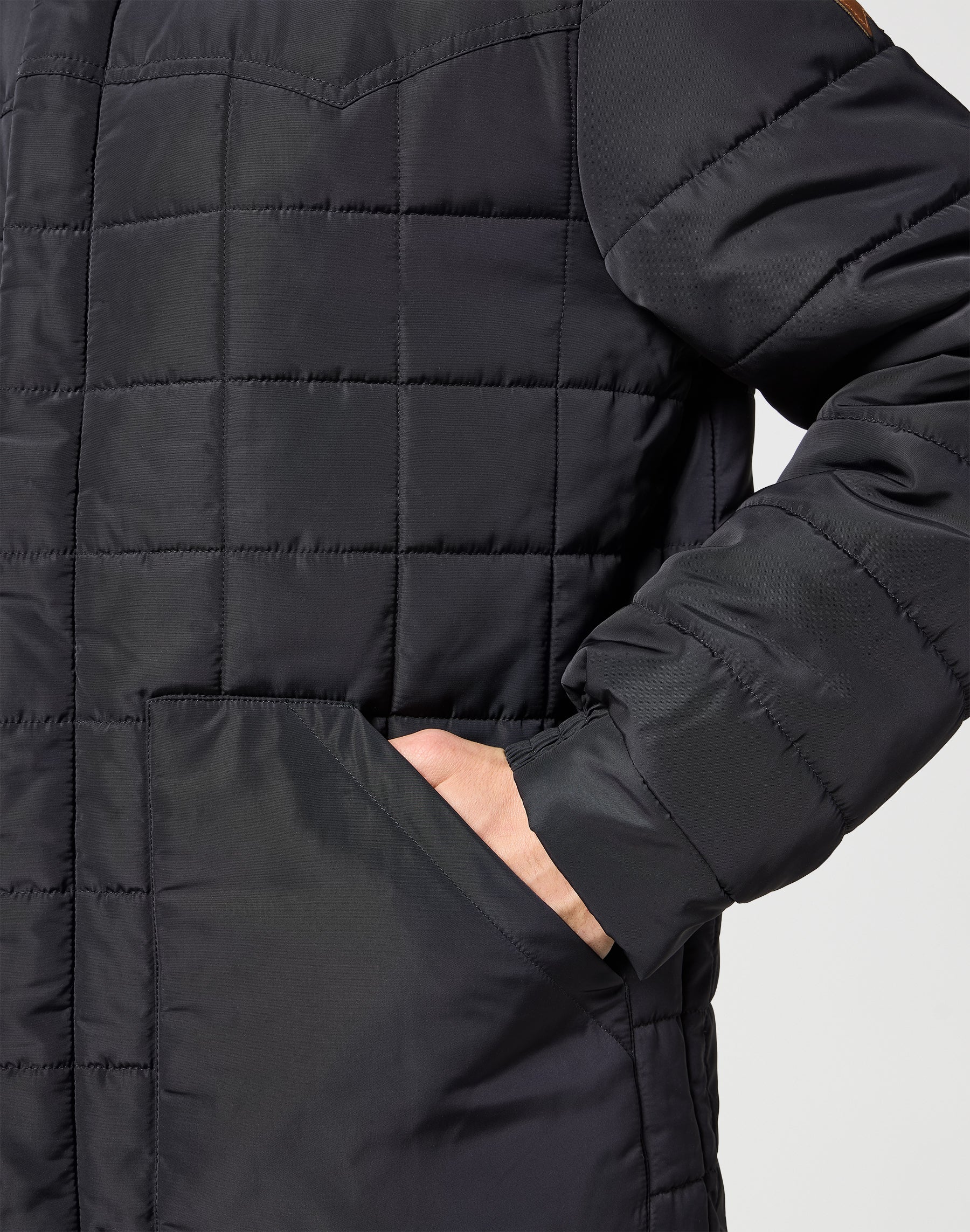 Puffer di transizione in giacca nera Wrangler   