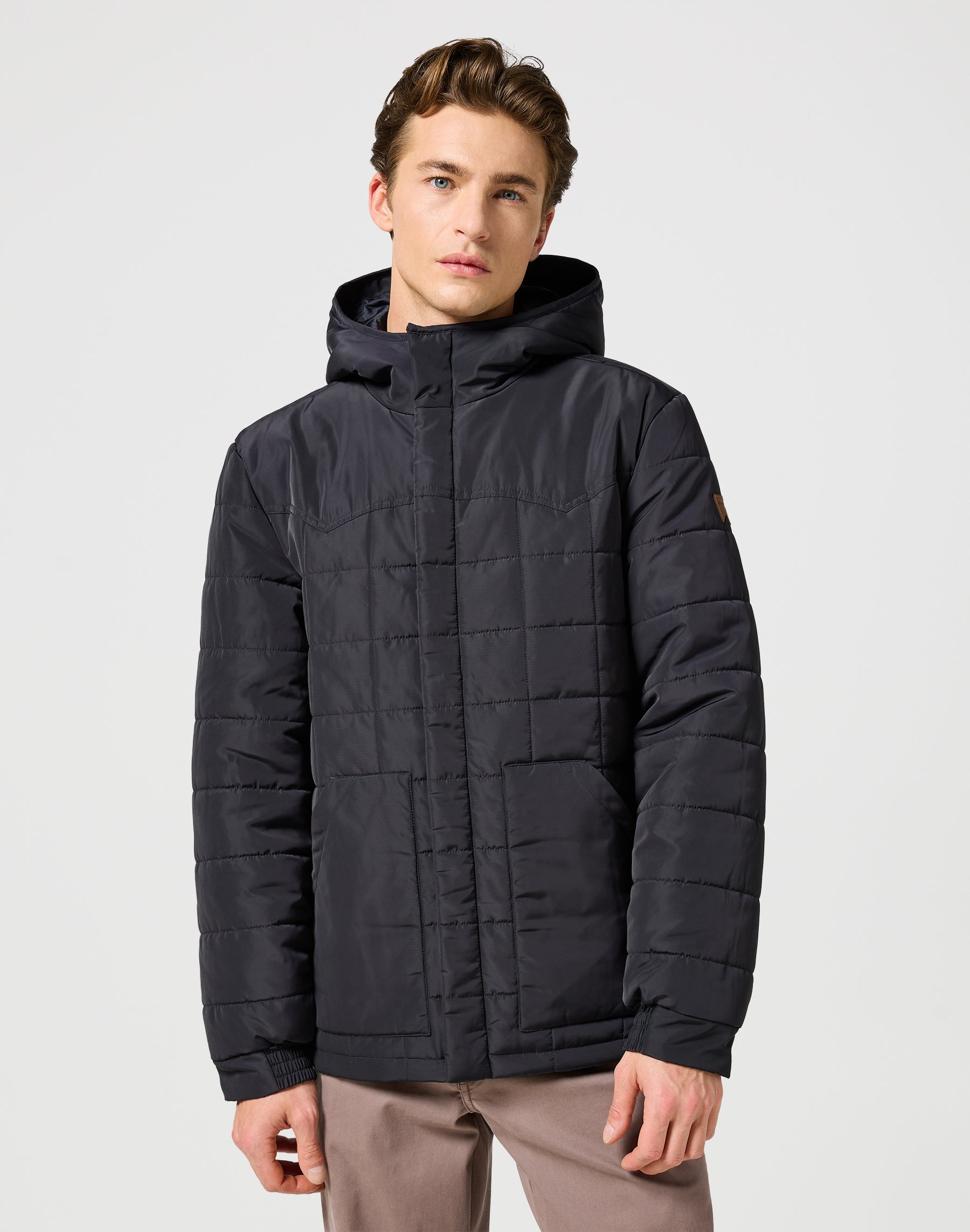 Puffer di transizione in giacca nera Wrangler   