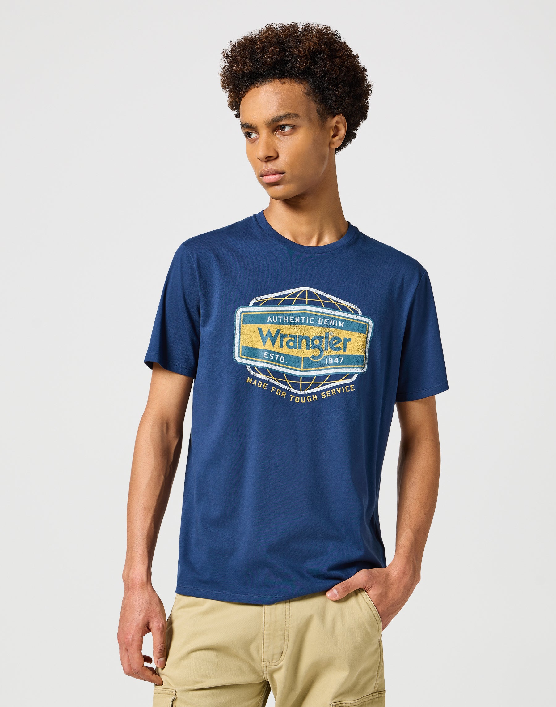 Americana Tee in Navy Magliette Wrangler   