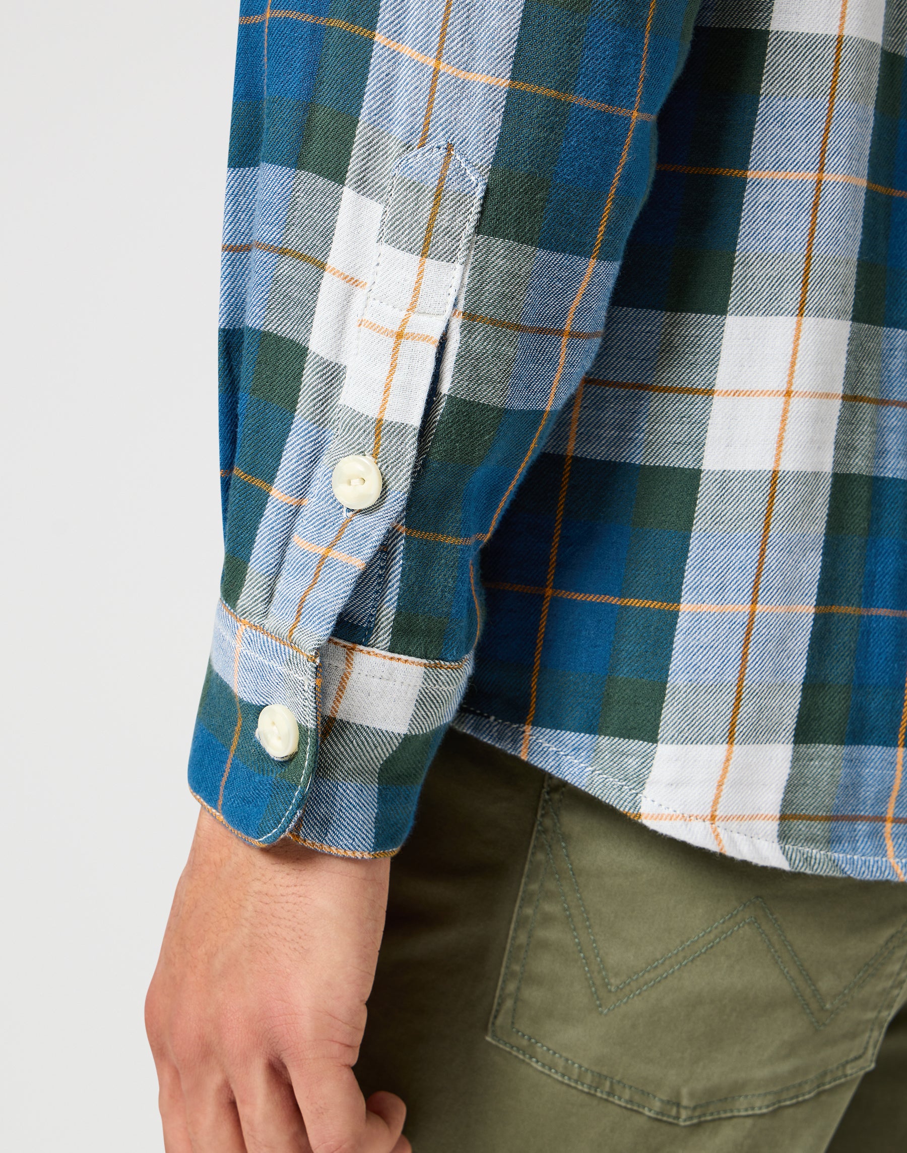 Camicia a due tasche in verde Camicie Wrangler   