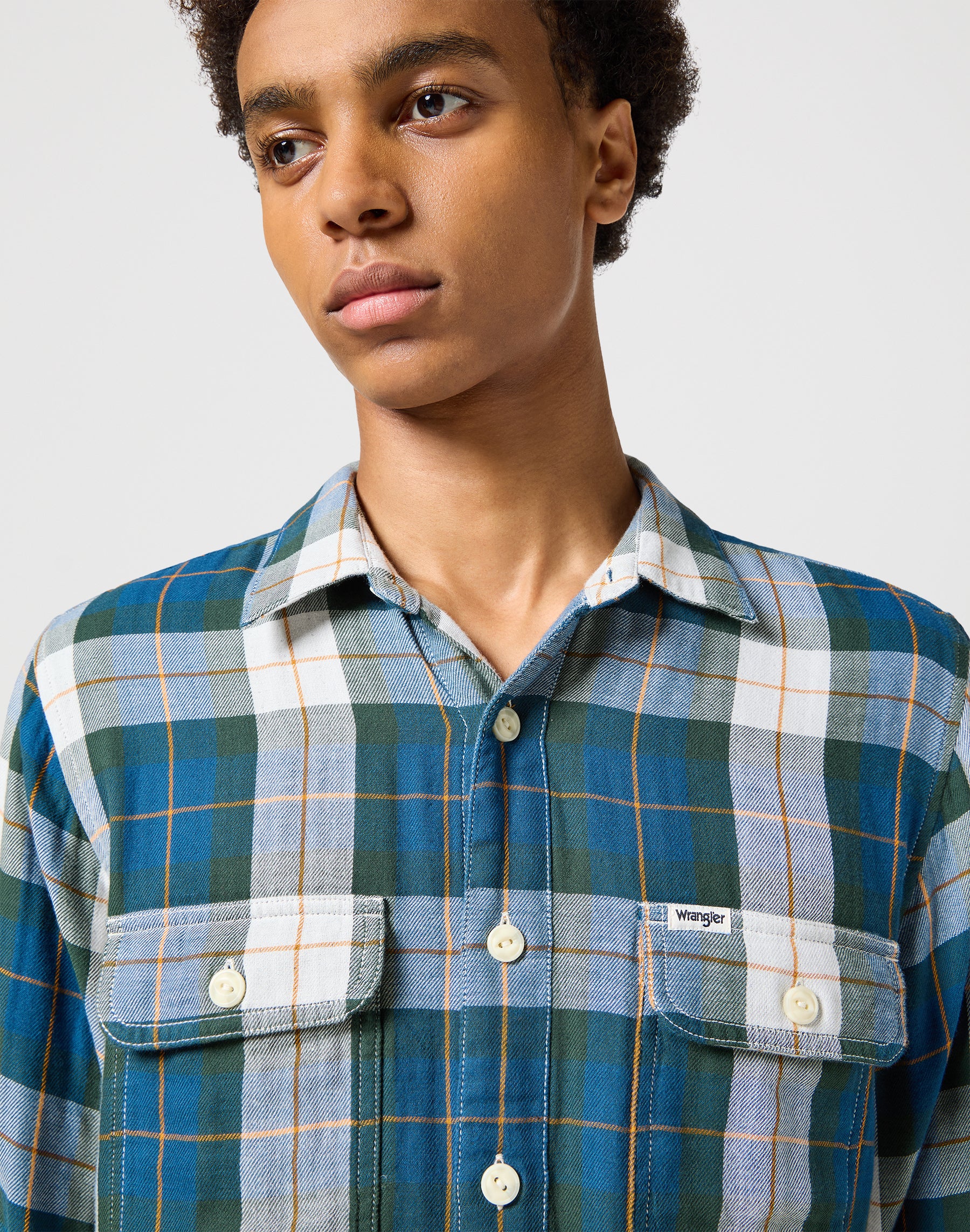 Camicia a due tasche in verde Camicie Wrangler   