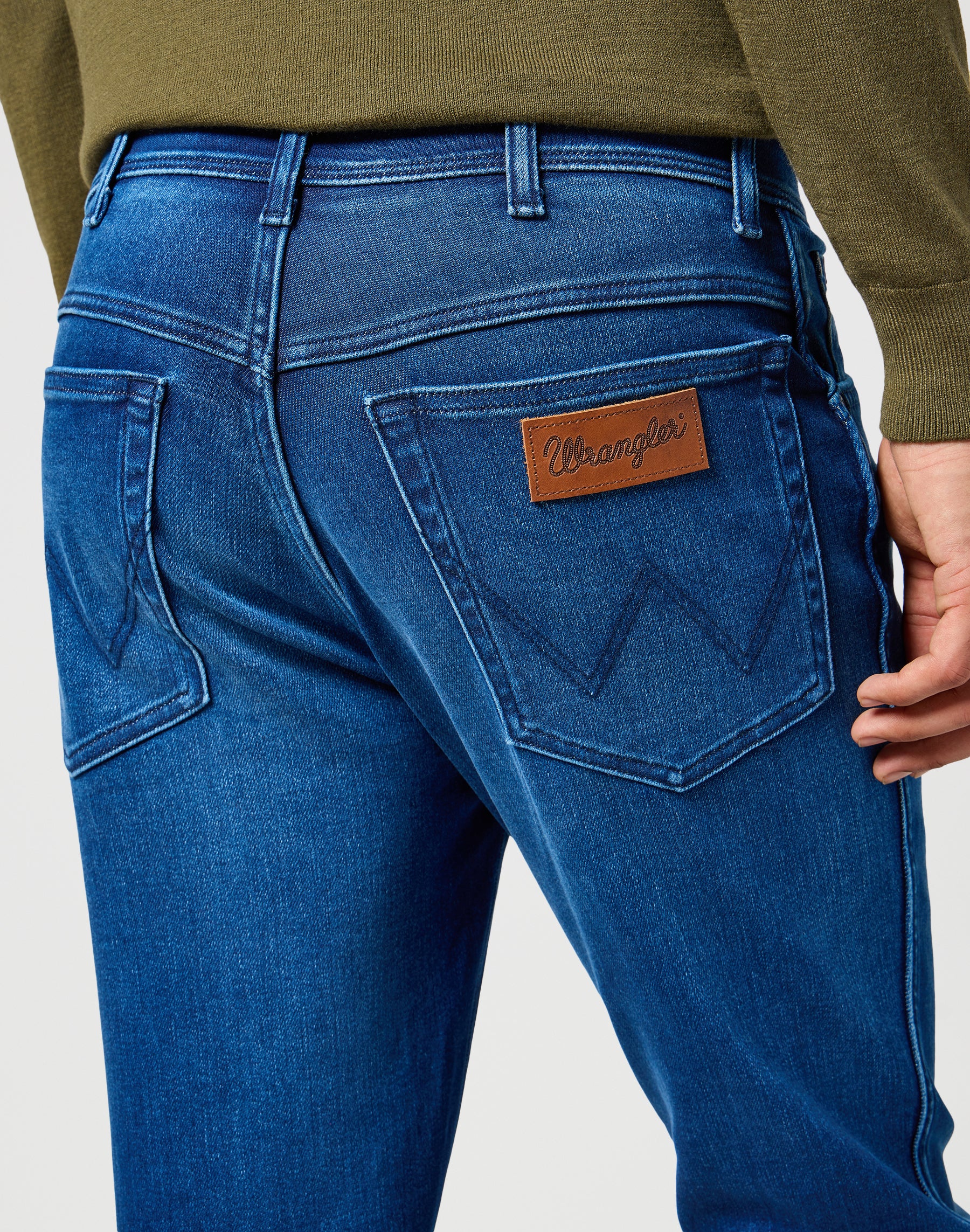 Jeans Texas Slim in Blue Jam Wrangler