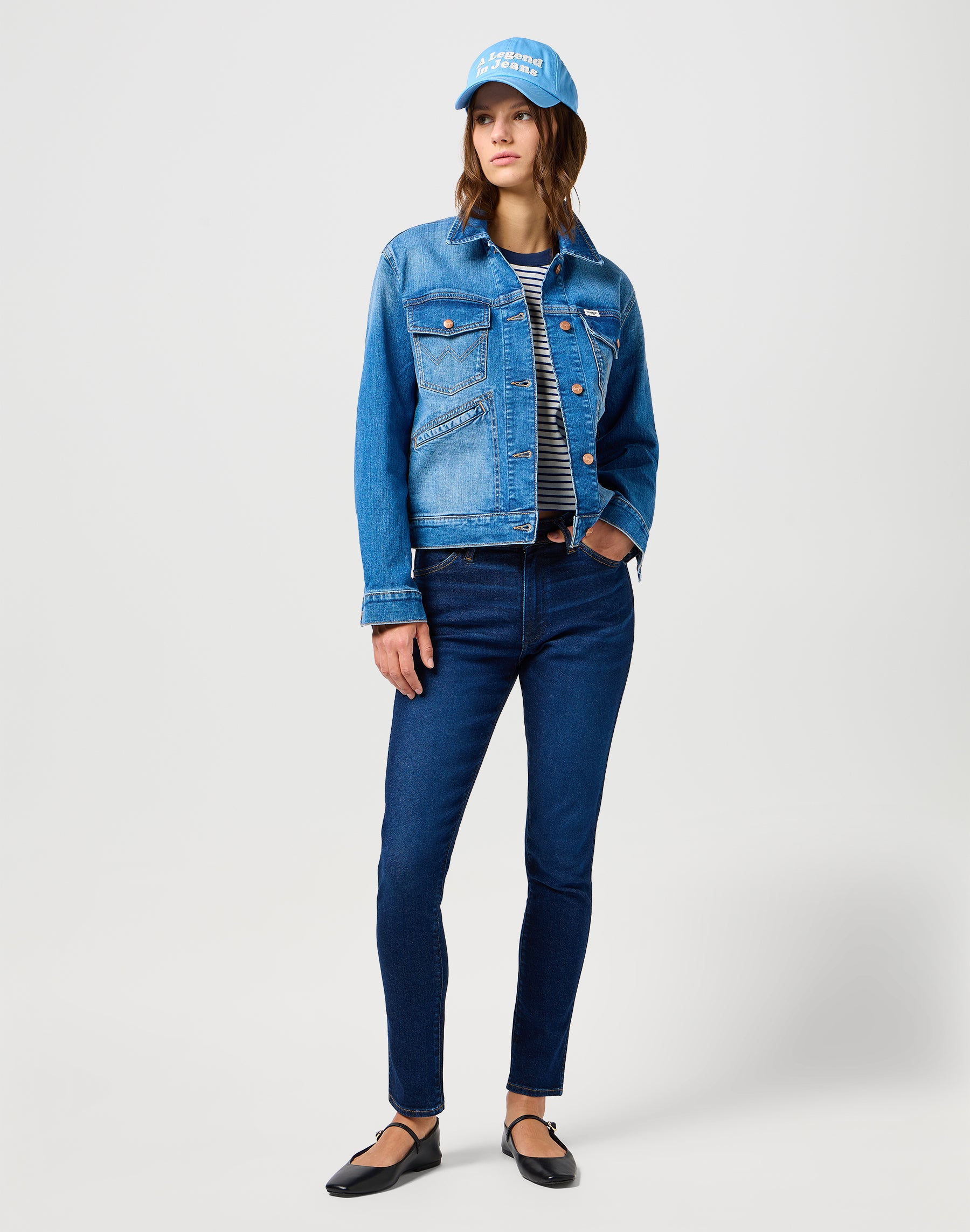 Canotta Ringer in Blu Mazarine Magliette Wrangler