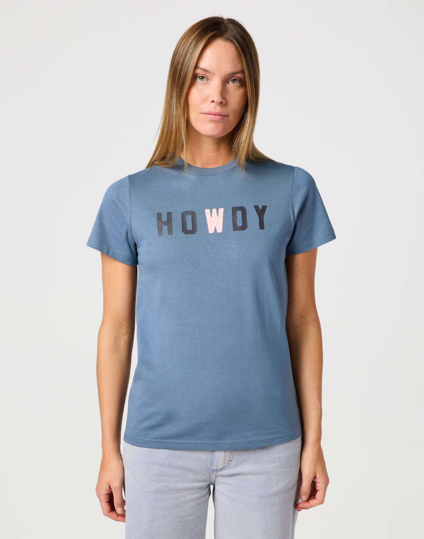 Maglietta grafica in blu polvere Magliette Wrangler