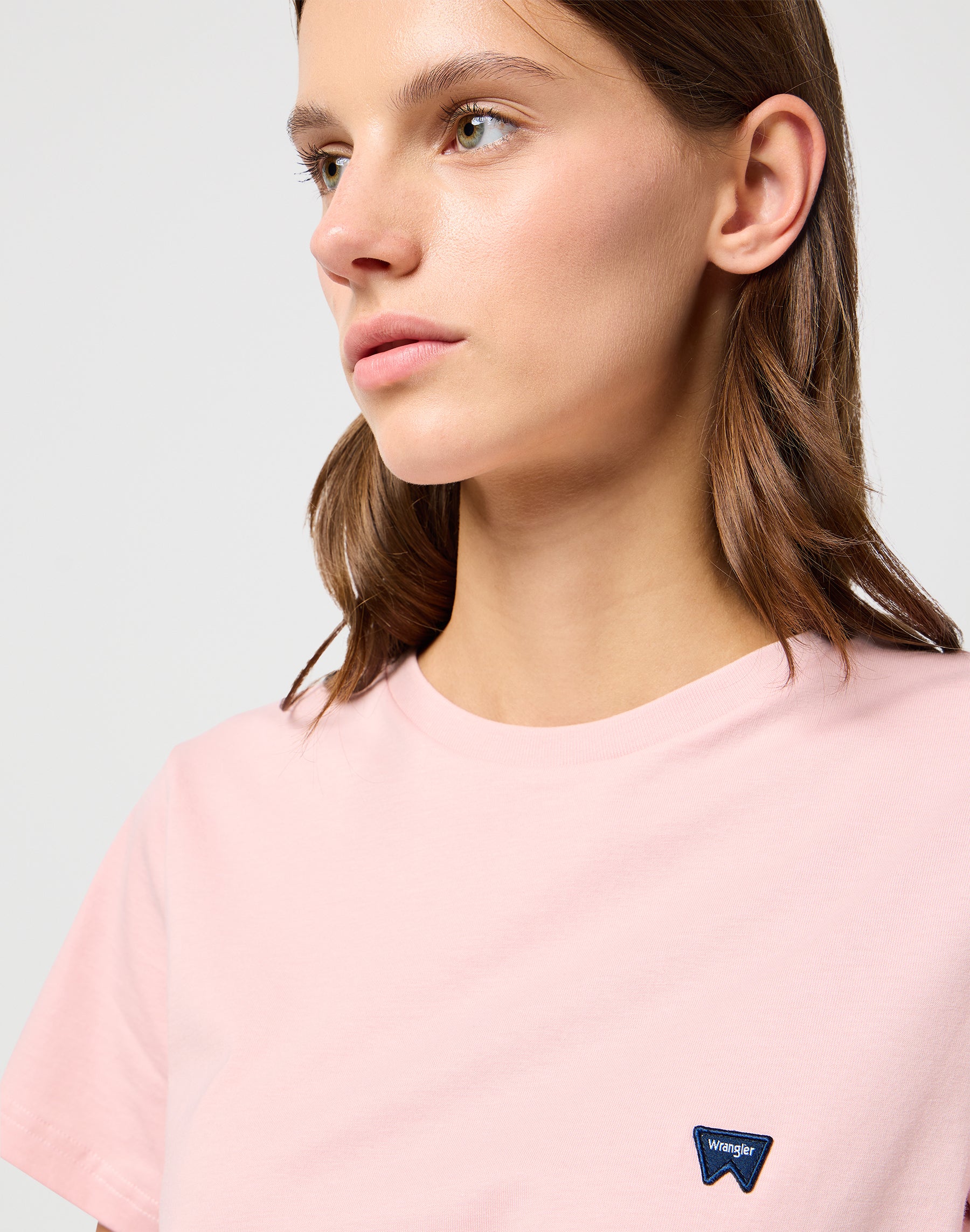 Maglietta regolare in argento Rosa Magliette Wrangler