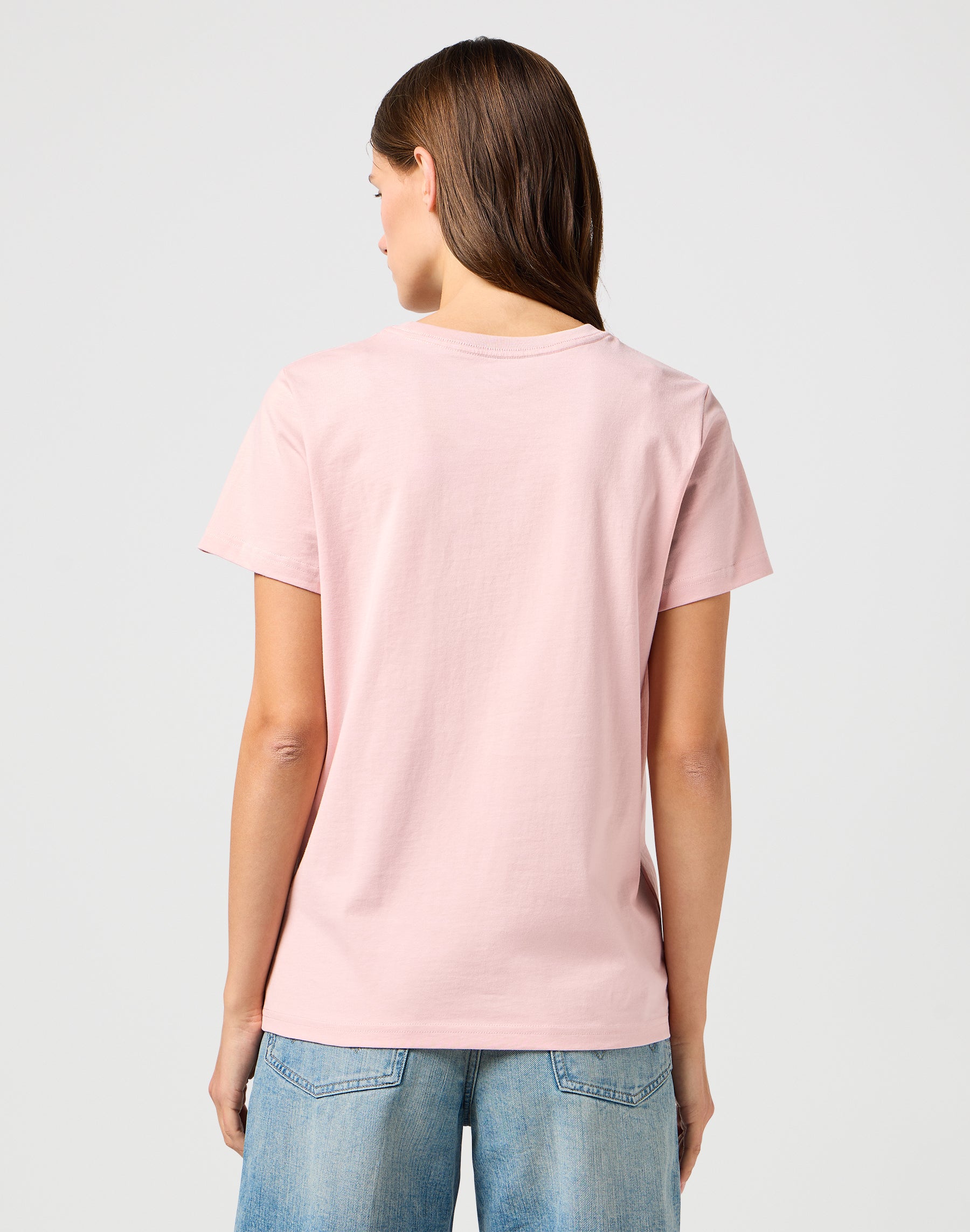 Maglietta regolare in argento Rosa Magliette Wrangler