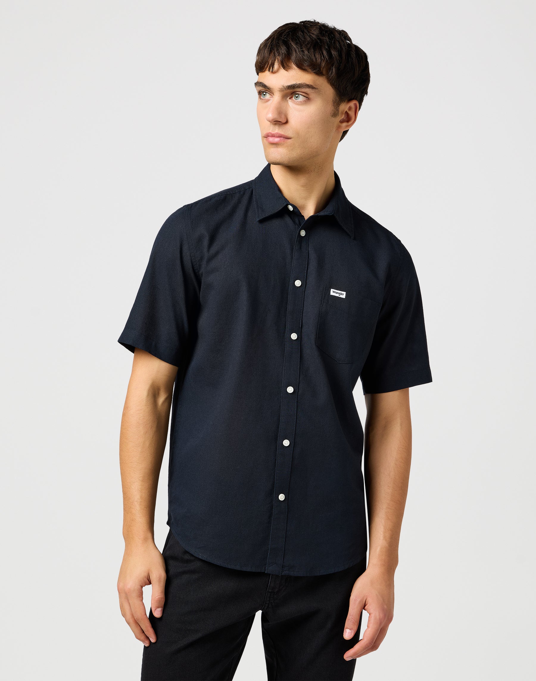 Camicia Ss 1 Pkt in nero Camicie Wrangler