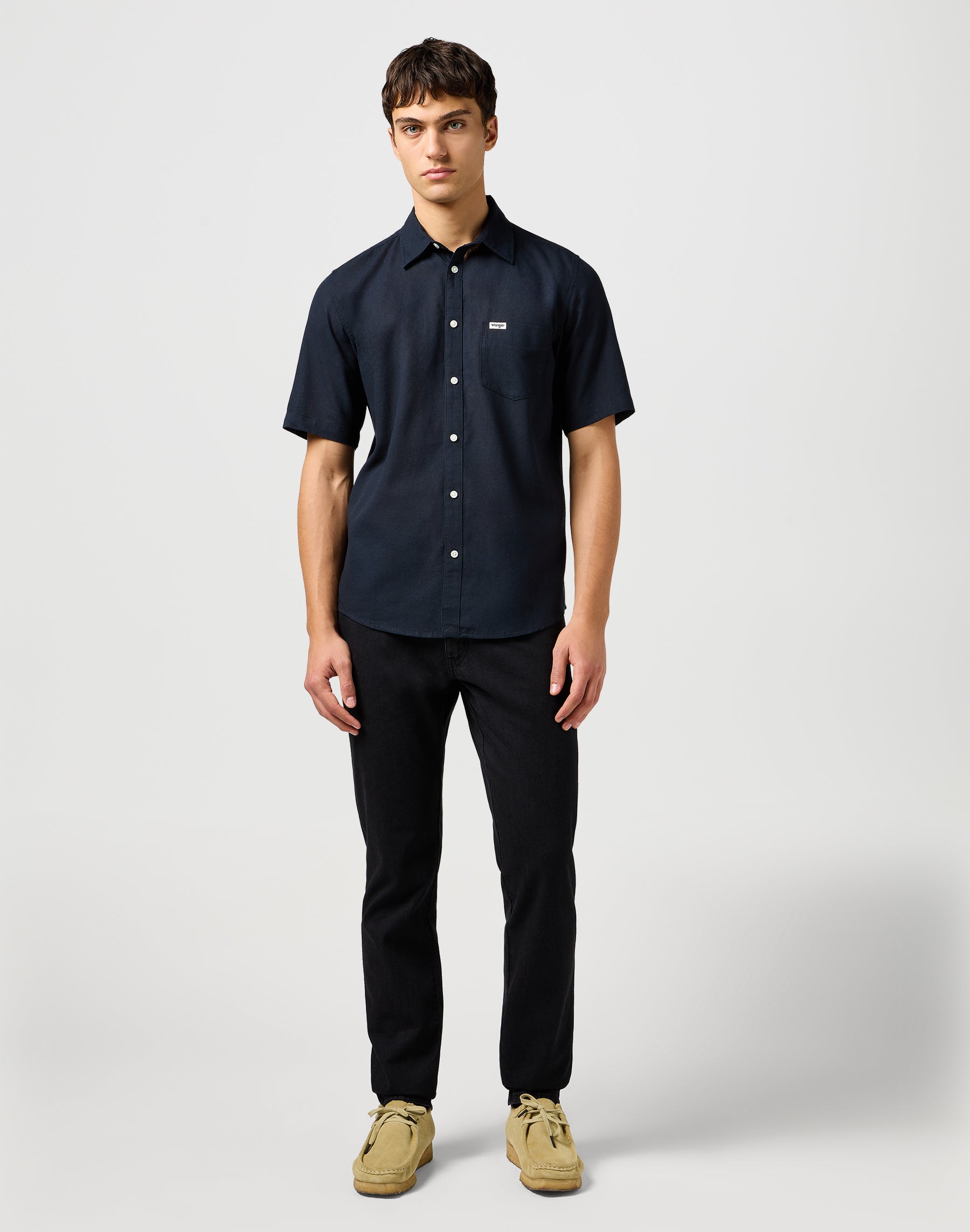 Camicia Ss 1 Pkt in nero Camicie Wrangler