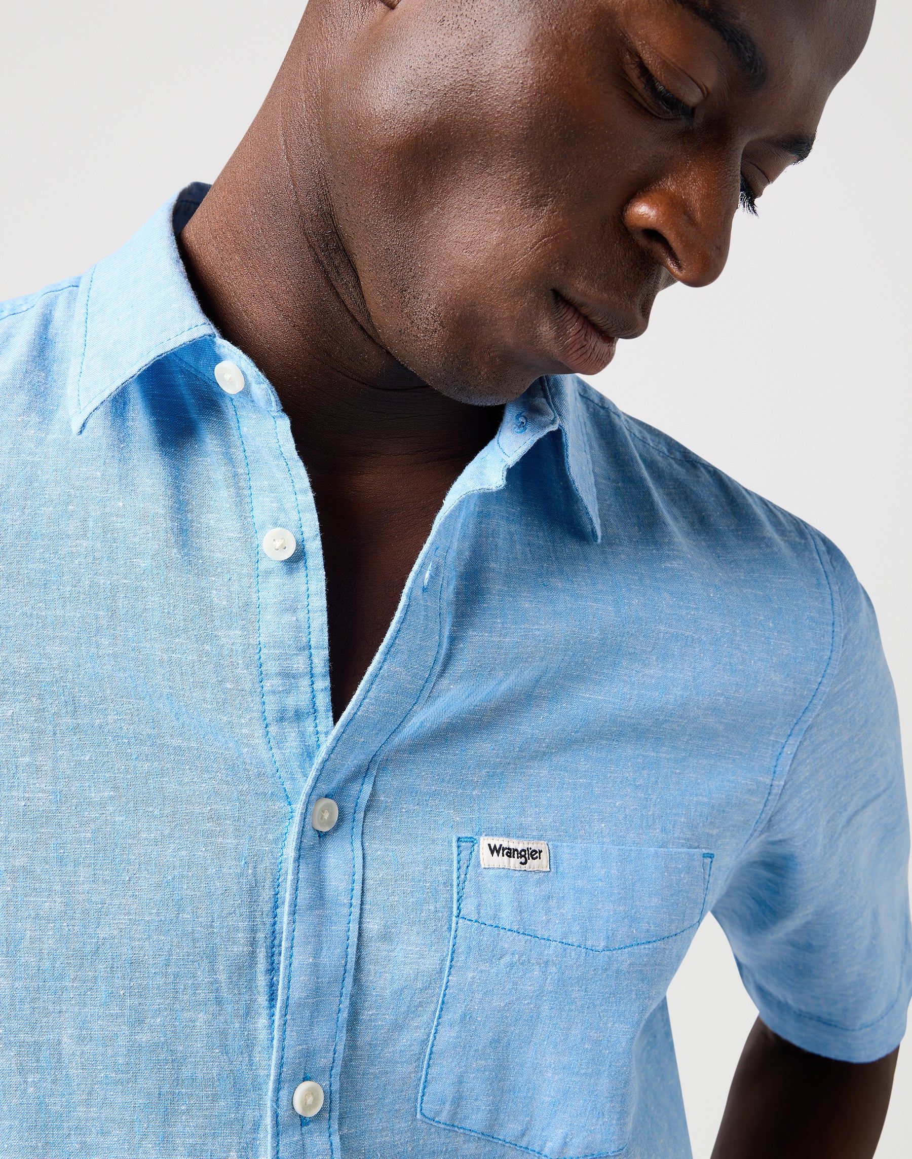 Camicia Ss 1 Pkt in Pacific Blue Camicie Wrangler