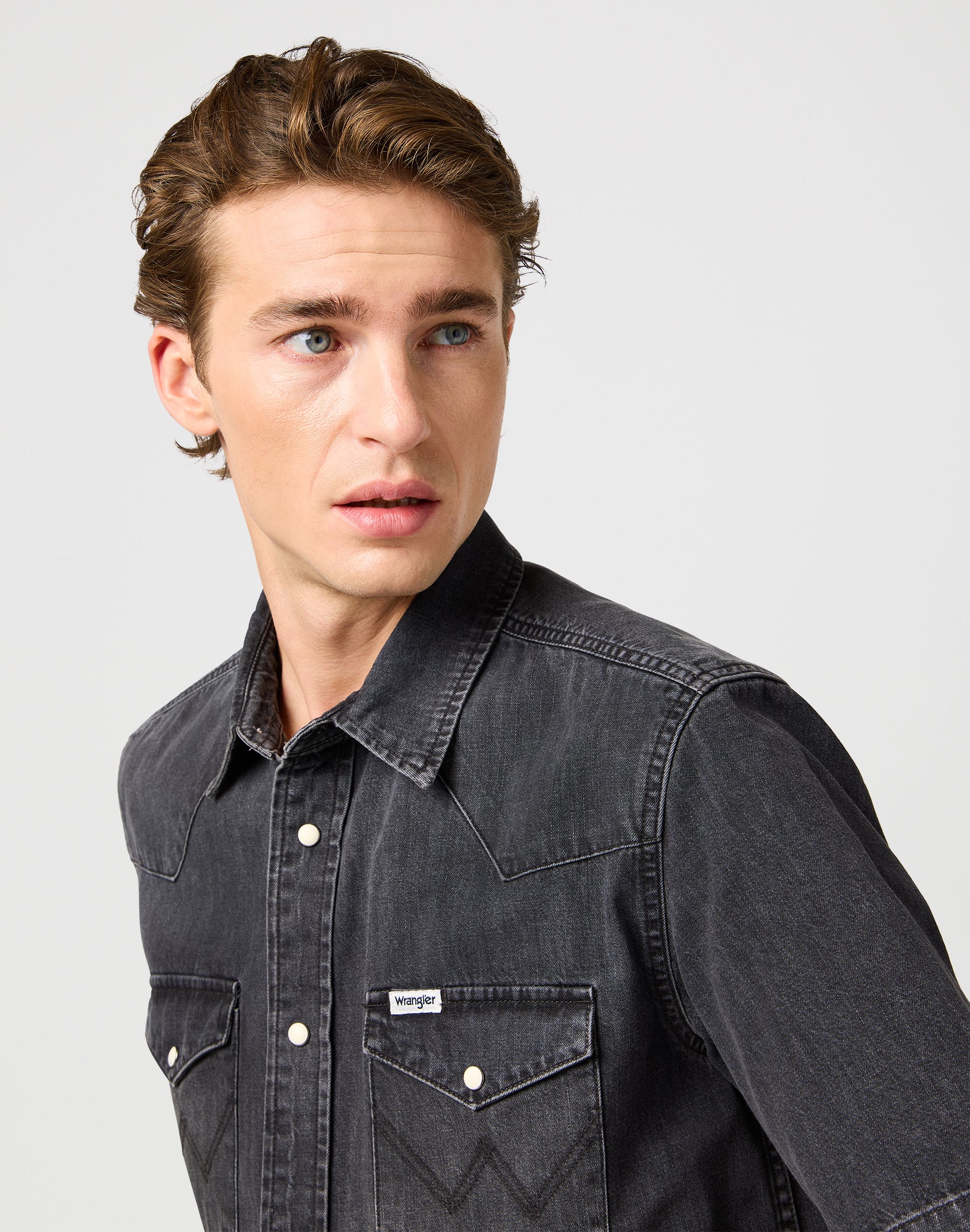 Camicia Western Ss in nero incantato Camicie Wrangler