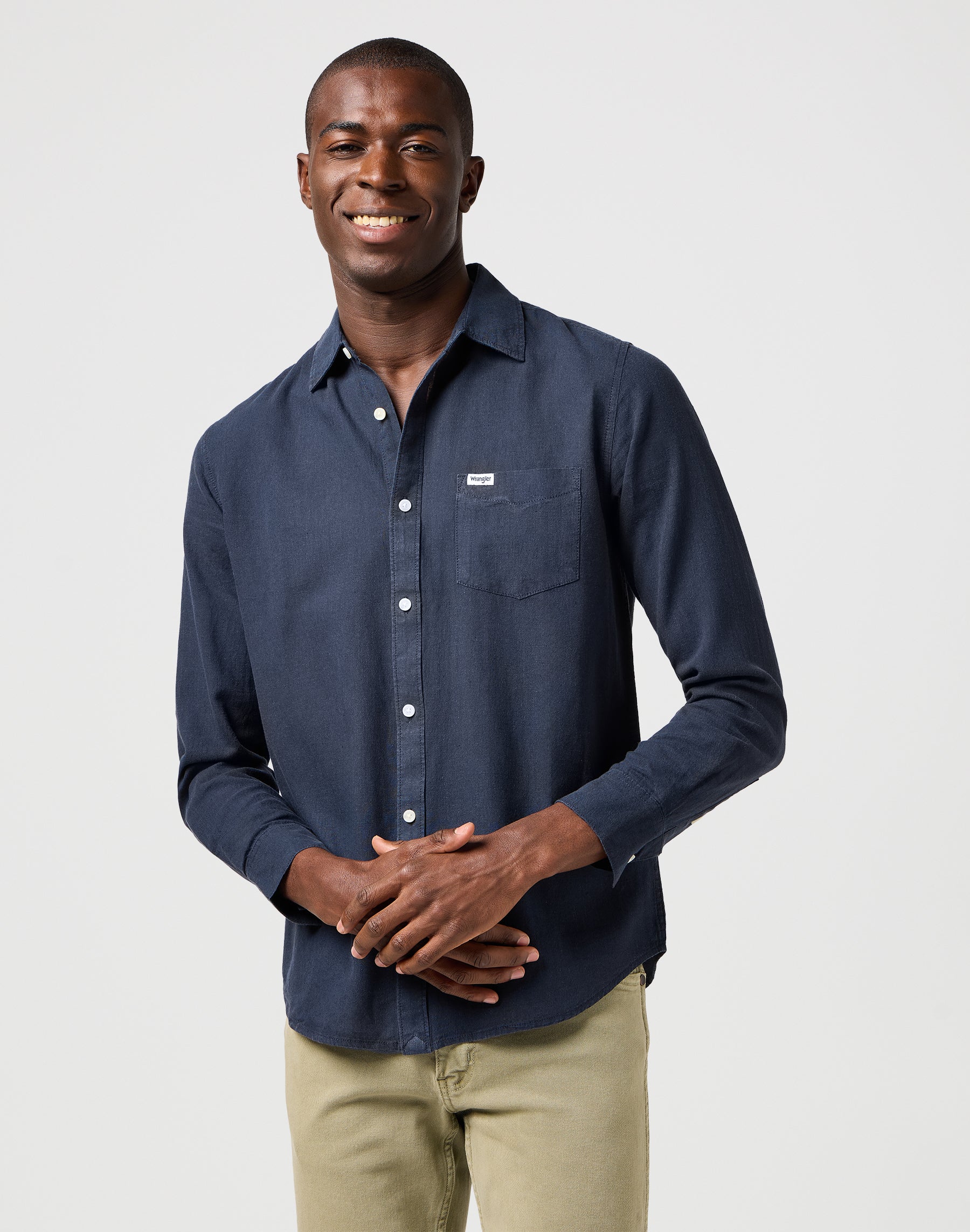 Camicia da 1 pkt in camicie Wrangler Navy scuro